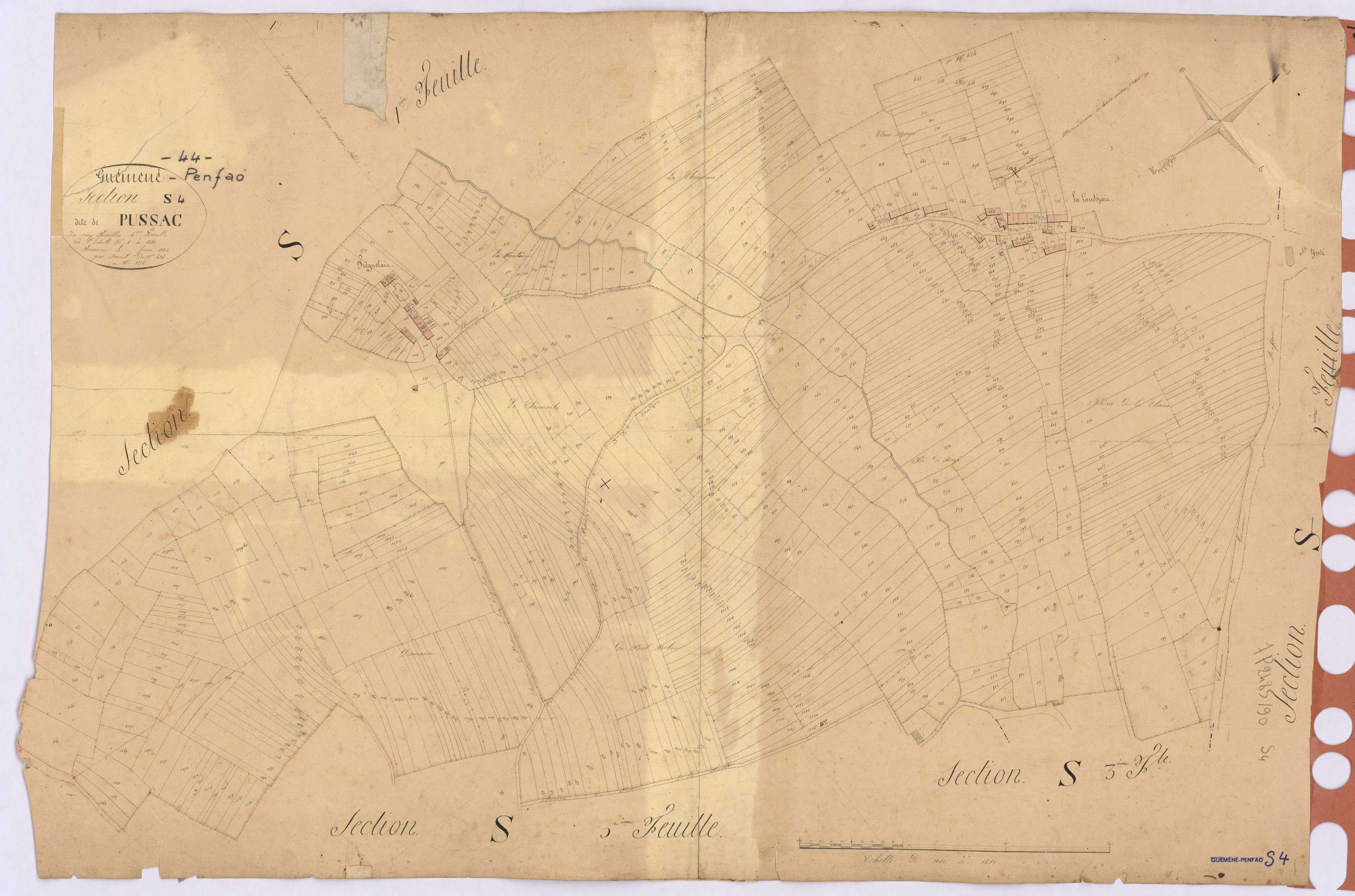 Guémené-Penfao - Section S4 Pussac (section de) ; 484-1226