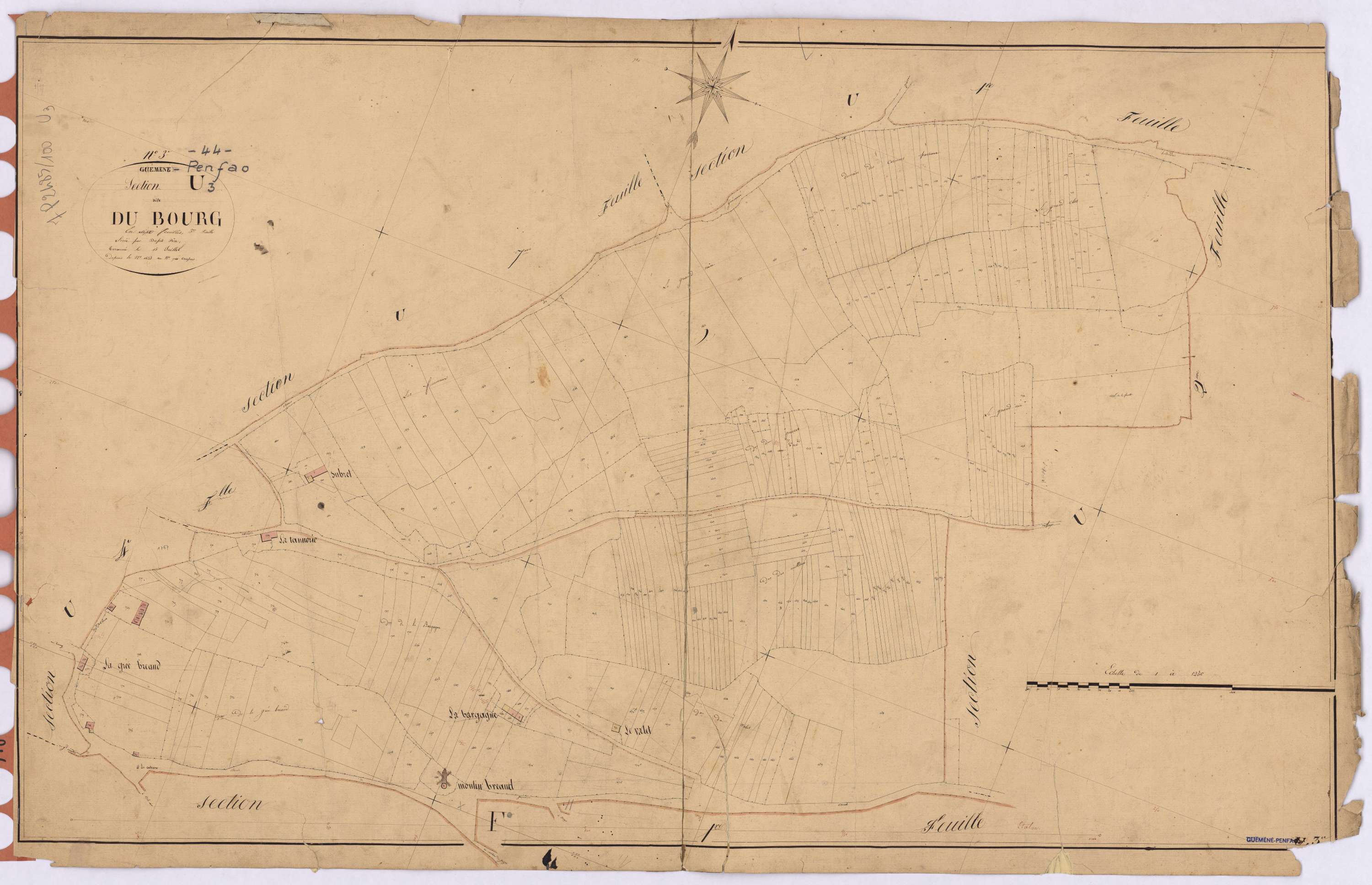 Guémené-Penfao - Section U3 Bourg (section du) ; 1423-1744
