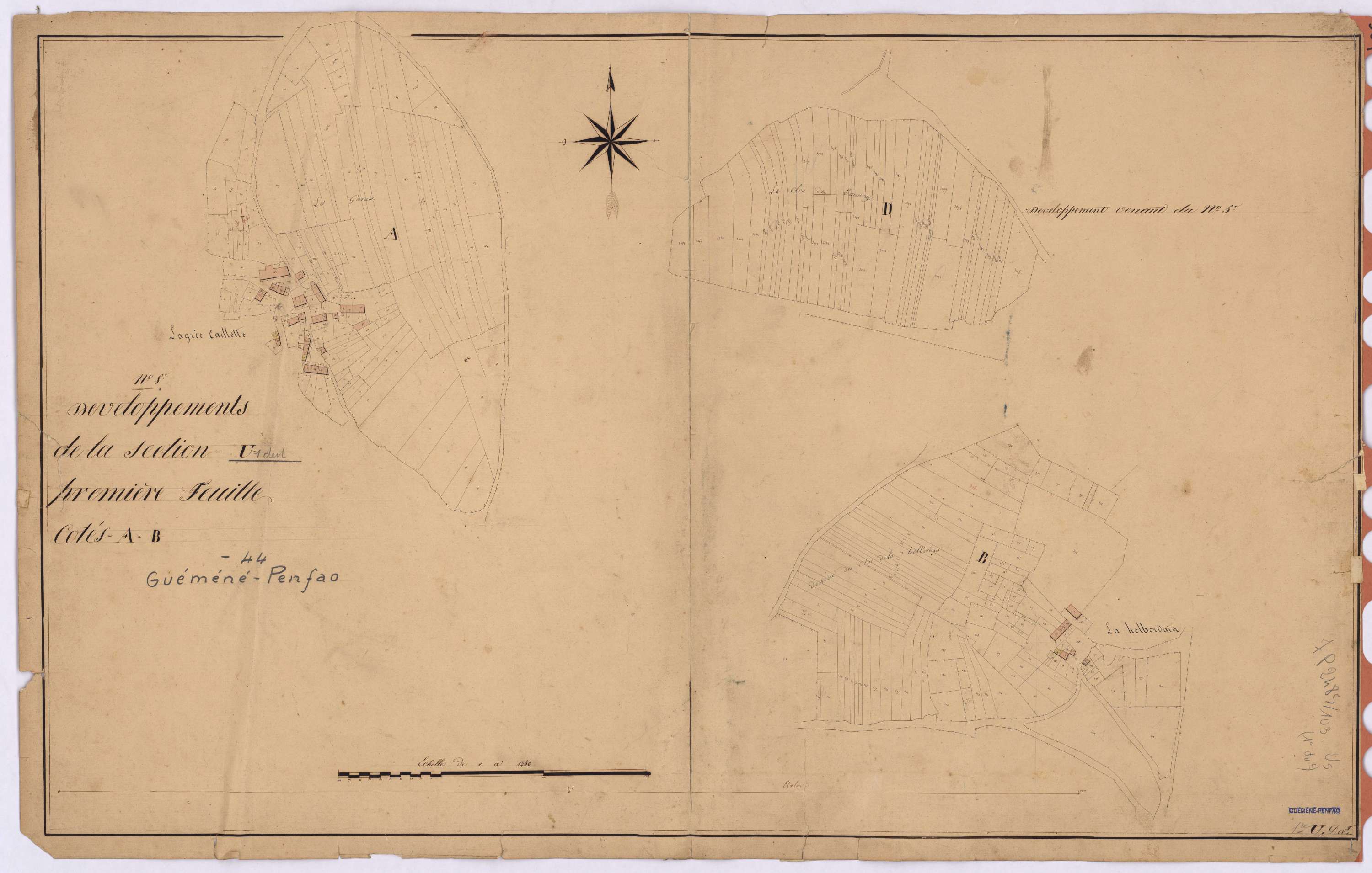 Guémené-Penfao - Section U5 (développement) Bourg (section du) ; 2204-3161 ; développement de la partie D
