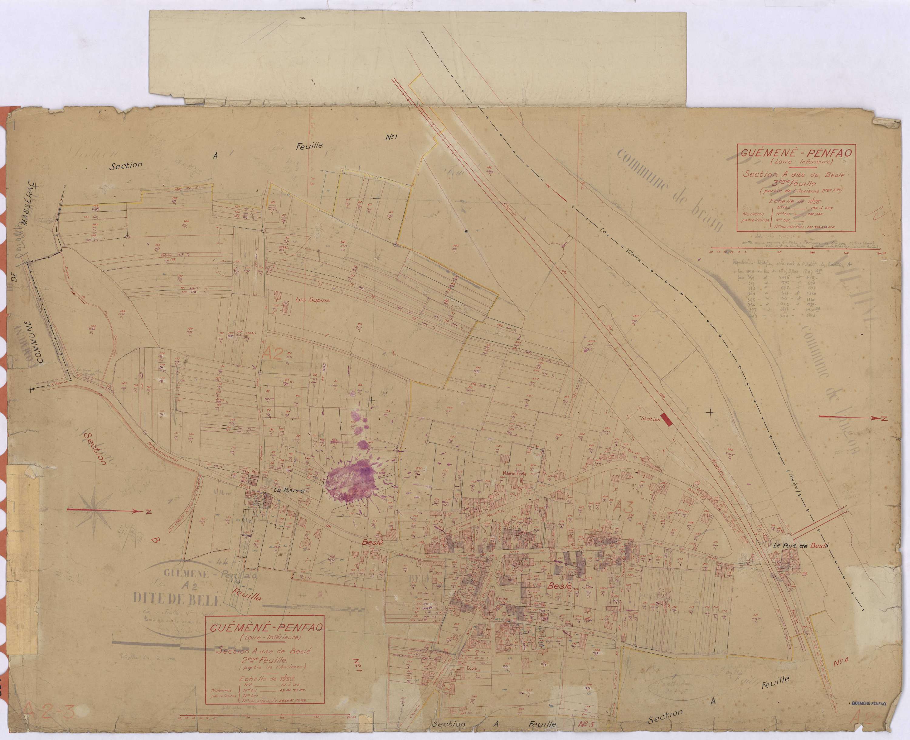 Guémené-Penfao - Section A2 A3 Beslé (section de) ; 55-193 ; 194-495