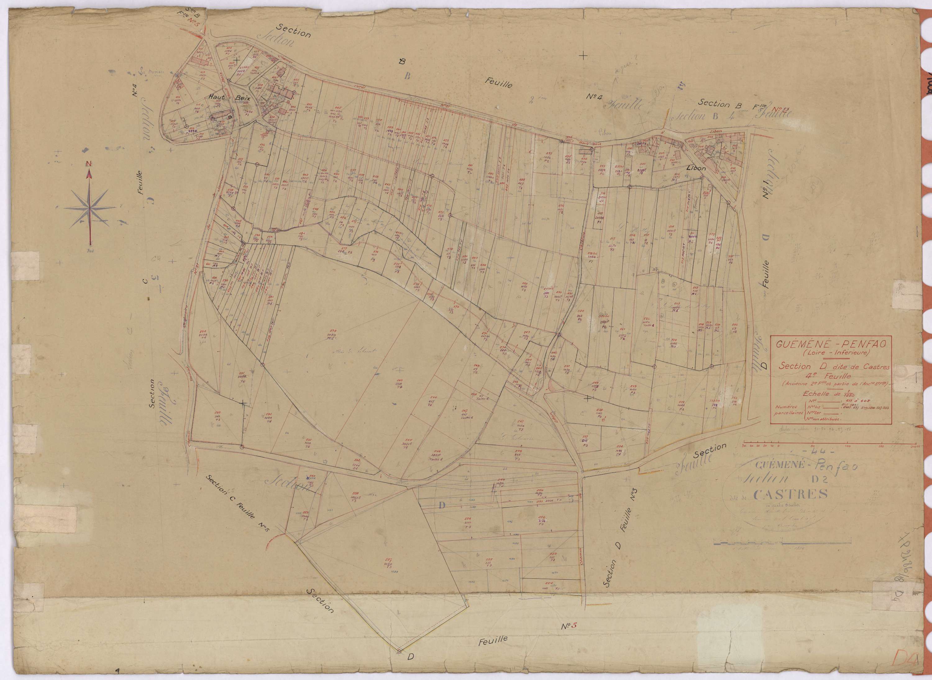 Guémené-Penfao - Section D4 Castres (section de) ; 411-605