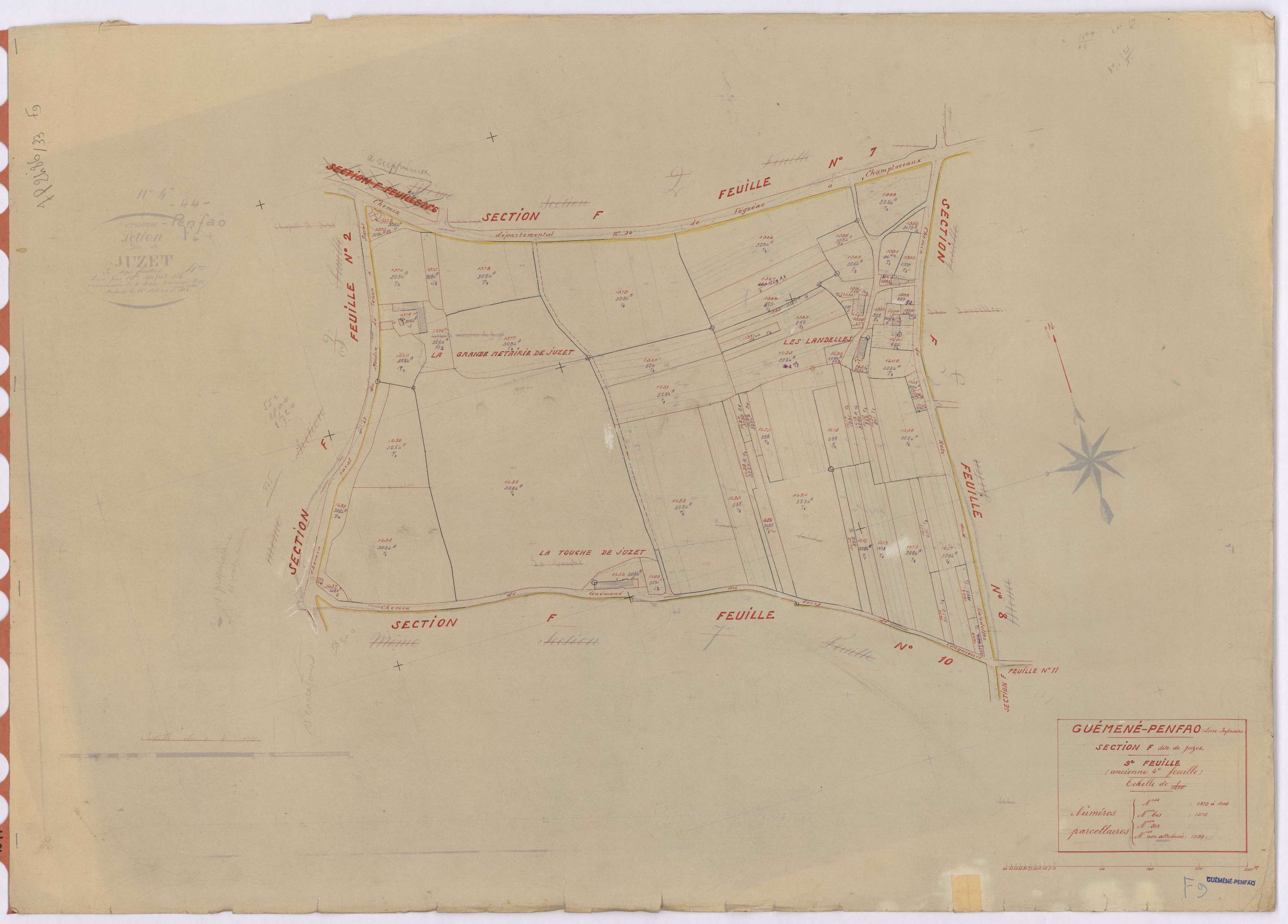 Guémené-Penfao - Section F9 Juzet (section de) ; 1372-1440