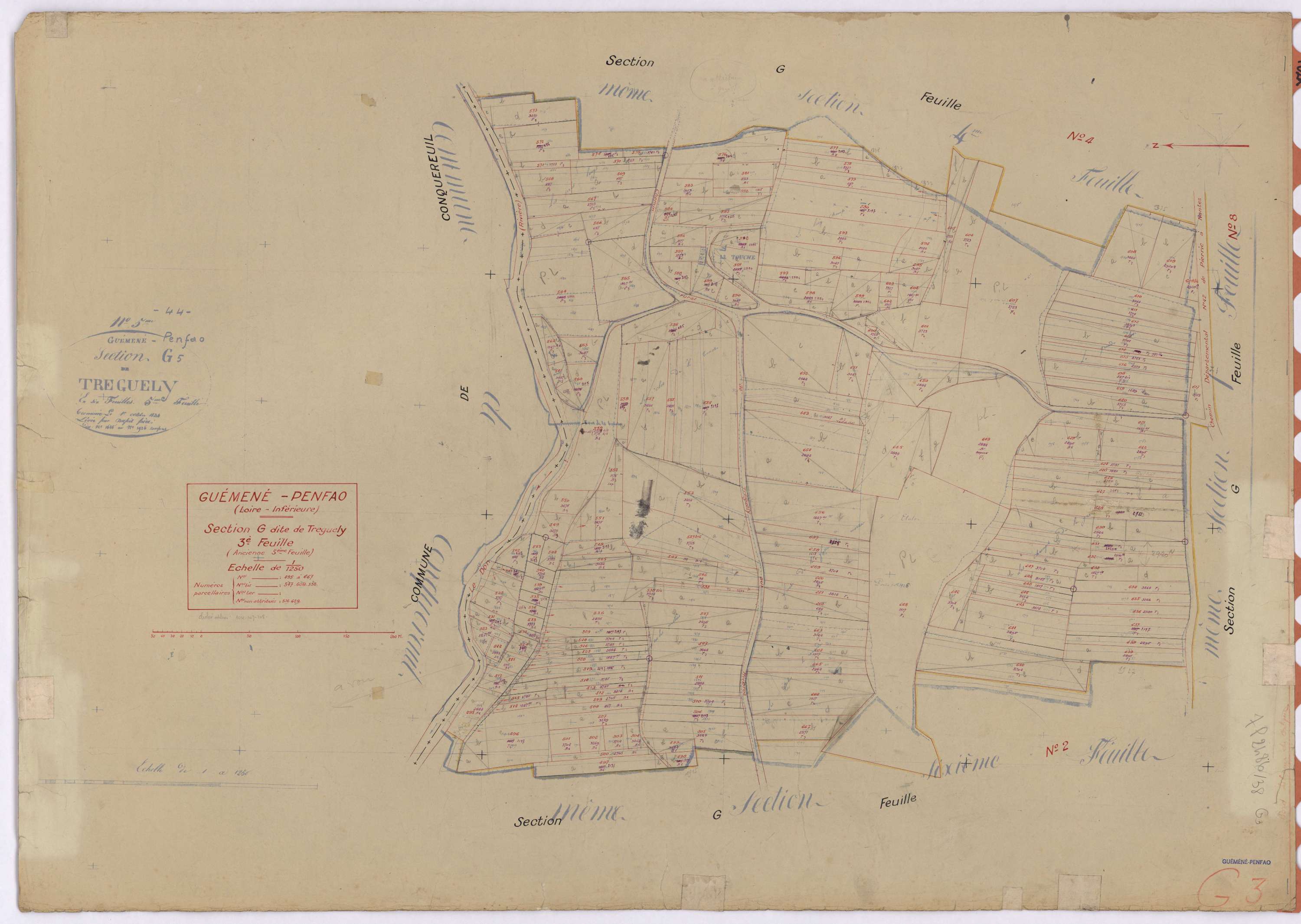 Guémené-Penfao - Section G3 Tréguely (section de) ; 495-667
