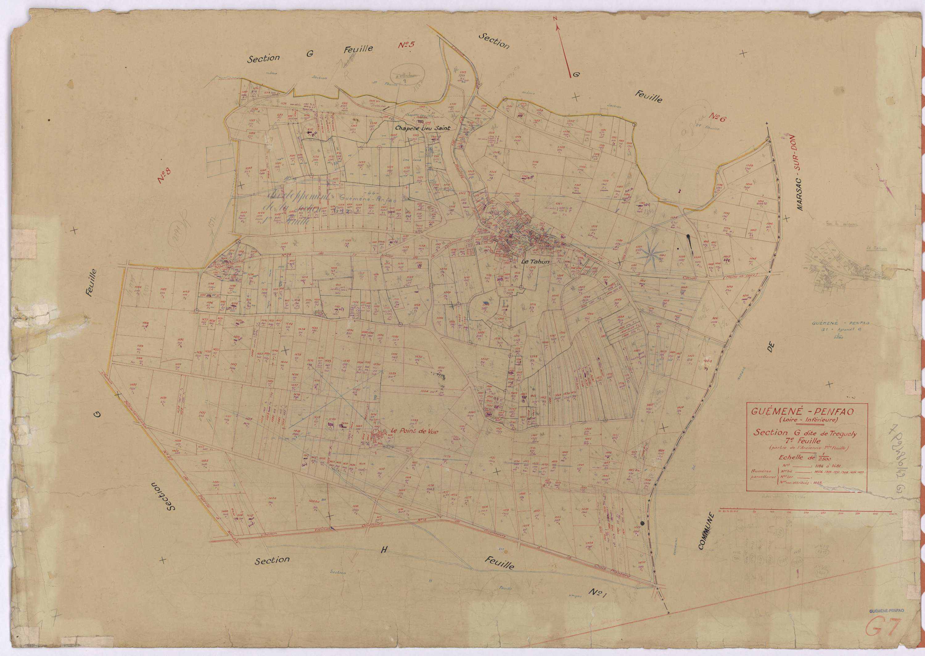 Guémené-Penfao - Section G7 Tréguely (section de) ; 1186-1681