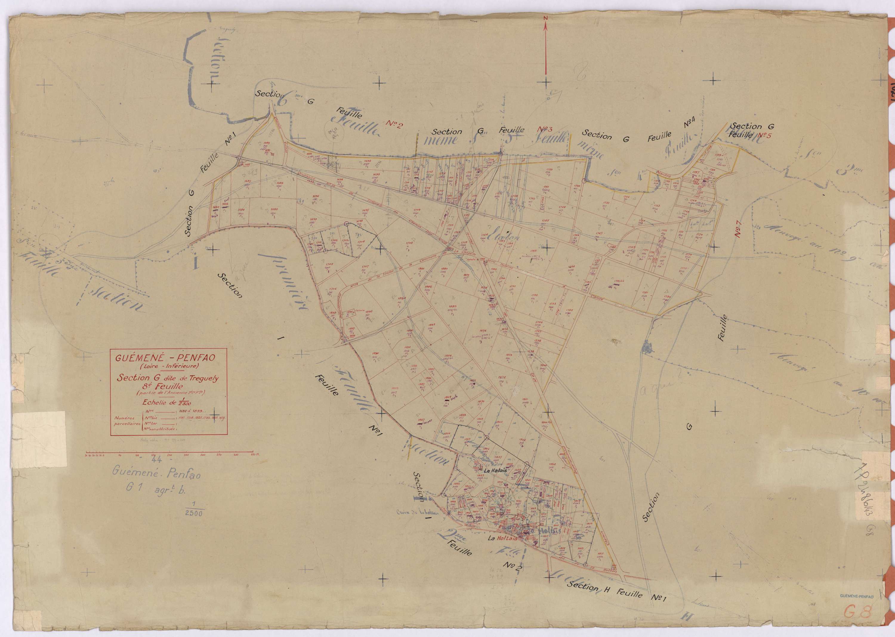 Guémené-Penfao - Section G8 Tréguely (section de) ; 1682-1899