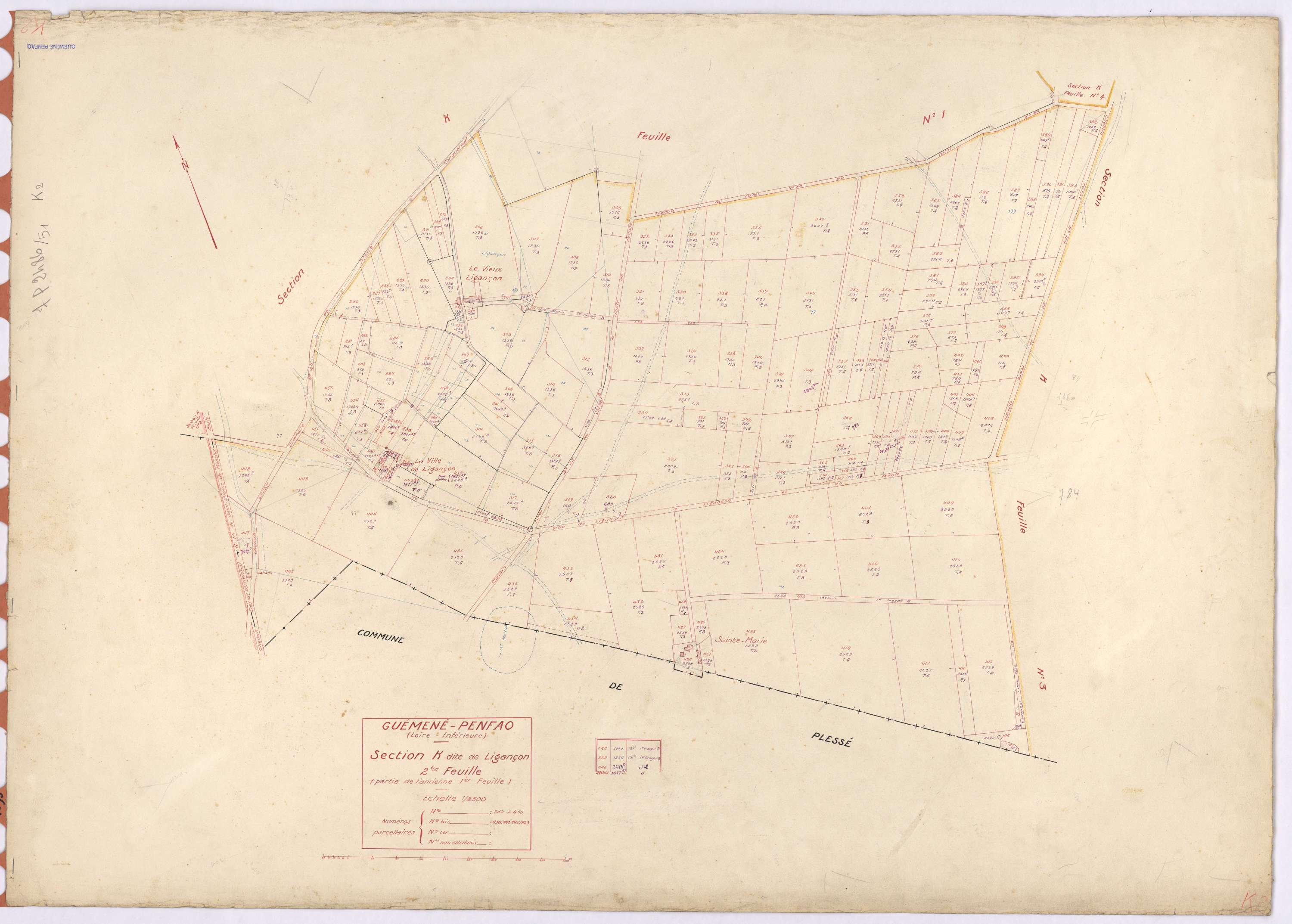Guémené-Penfao - Section K2 Ligançon (section de) ; 280-455