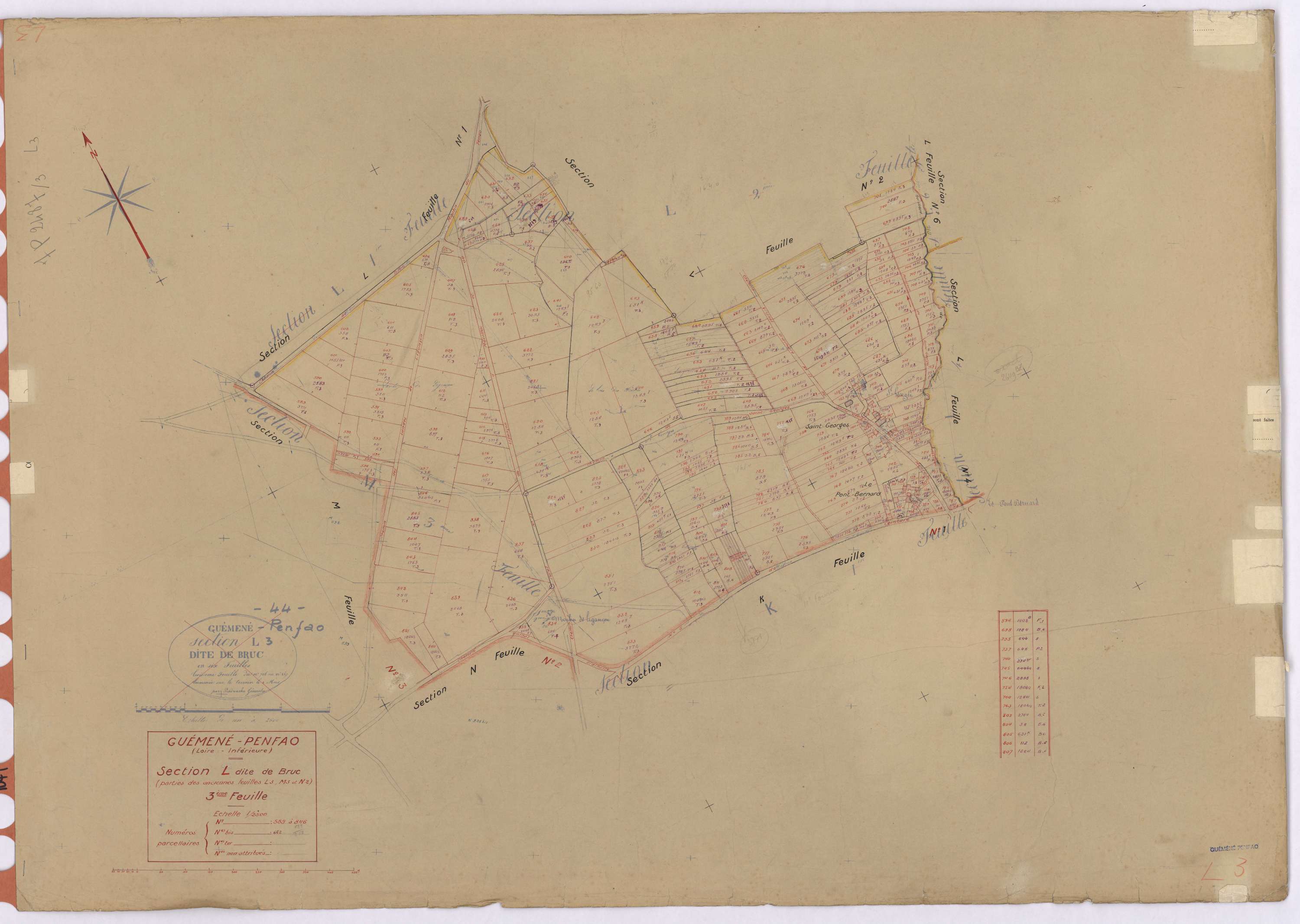 Guémené-Penfao - Section L3 Bruc (section de) ; 589-846