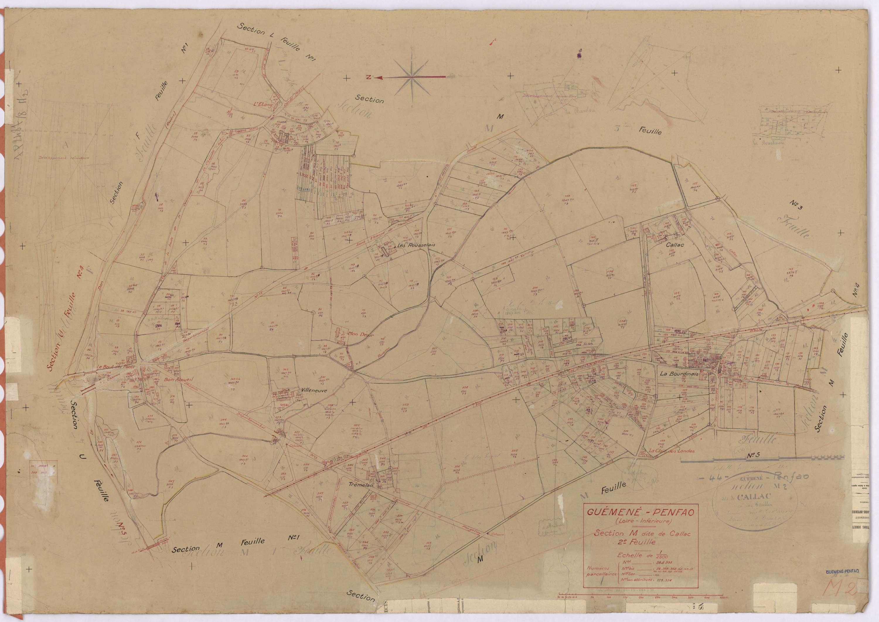 Guémené-Penfao - Section M2 Callac (section de) ; 28-391