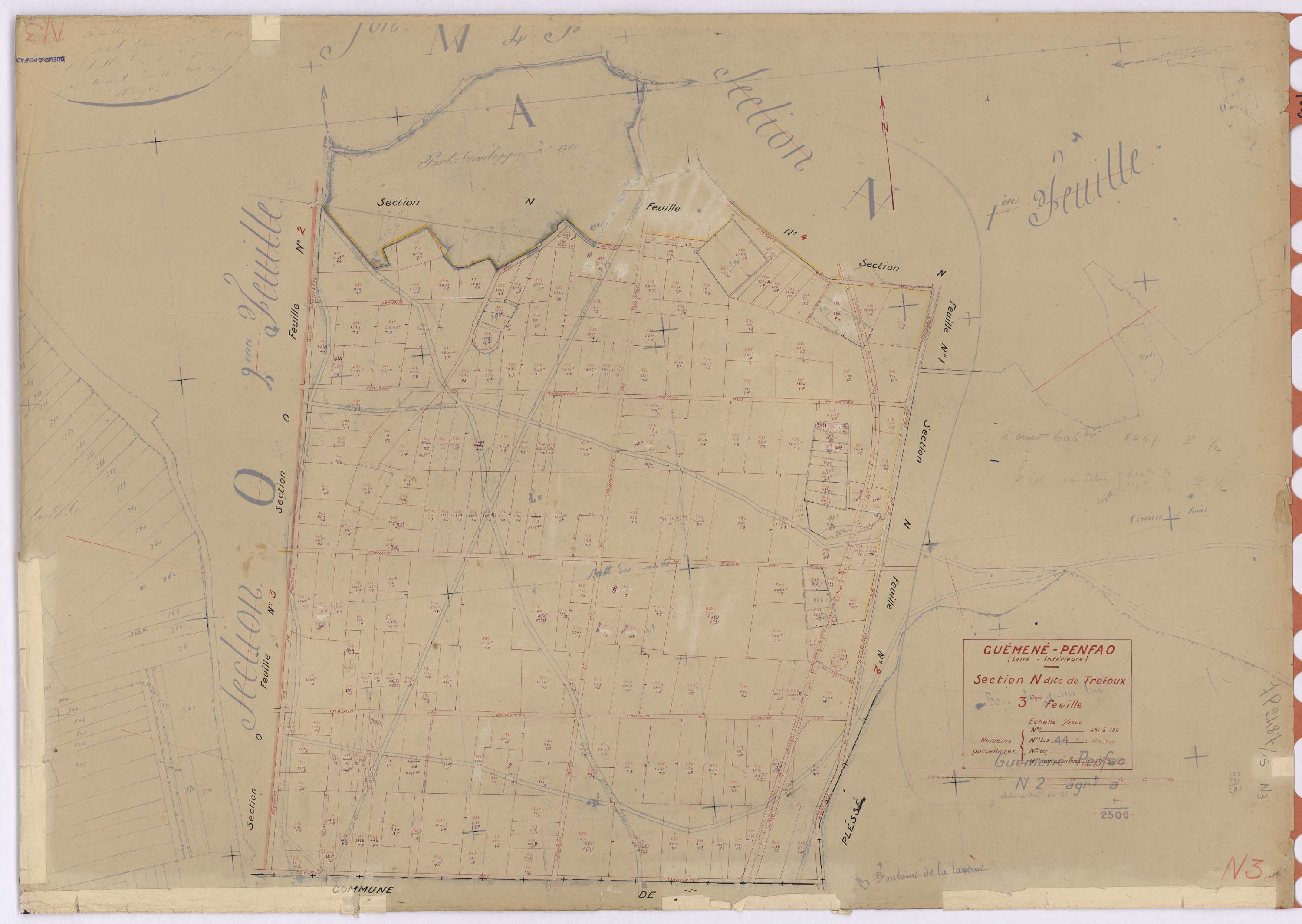 Guémené-Penfao - Section N3 Tréfoux (section de) ; 491-738