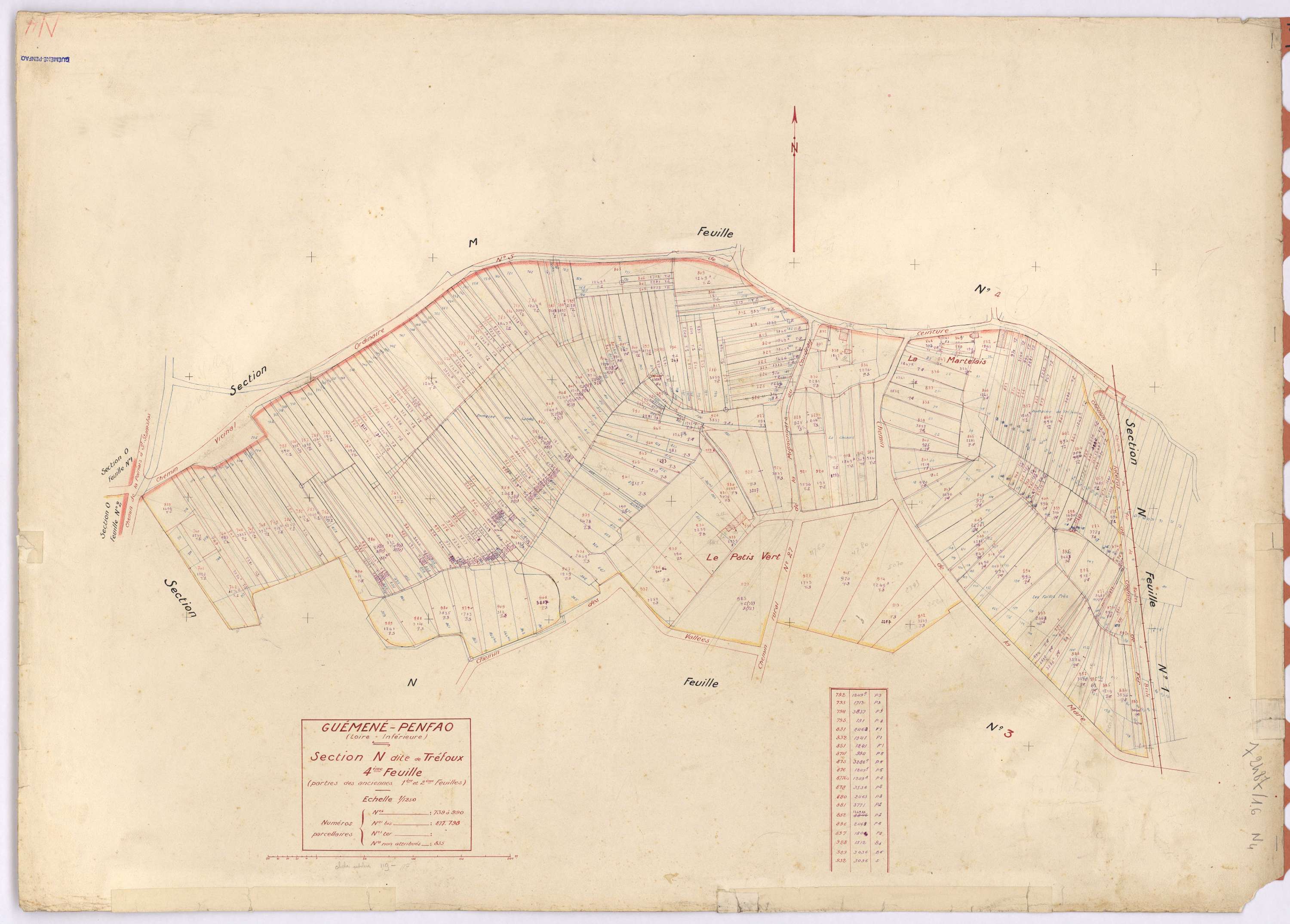 Guémené-Penfao - Section N4 Tréfoux (section de) ; 739-990