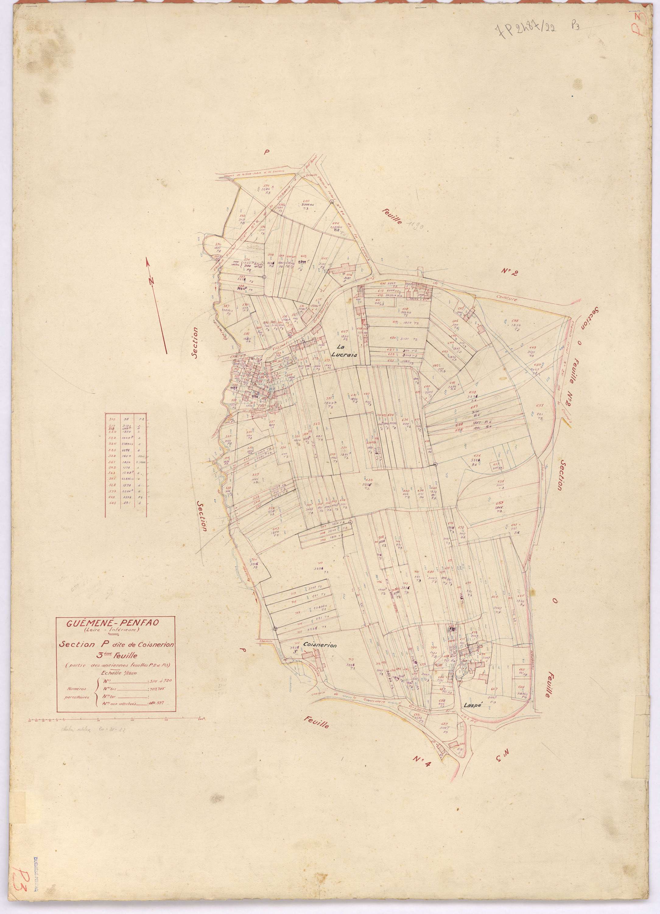 Guémené-Penfao - Section P3 Coisnerion (section de) ; 514-720