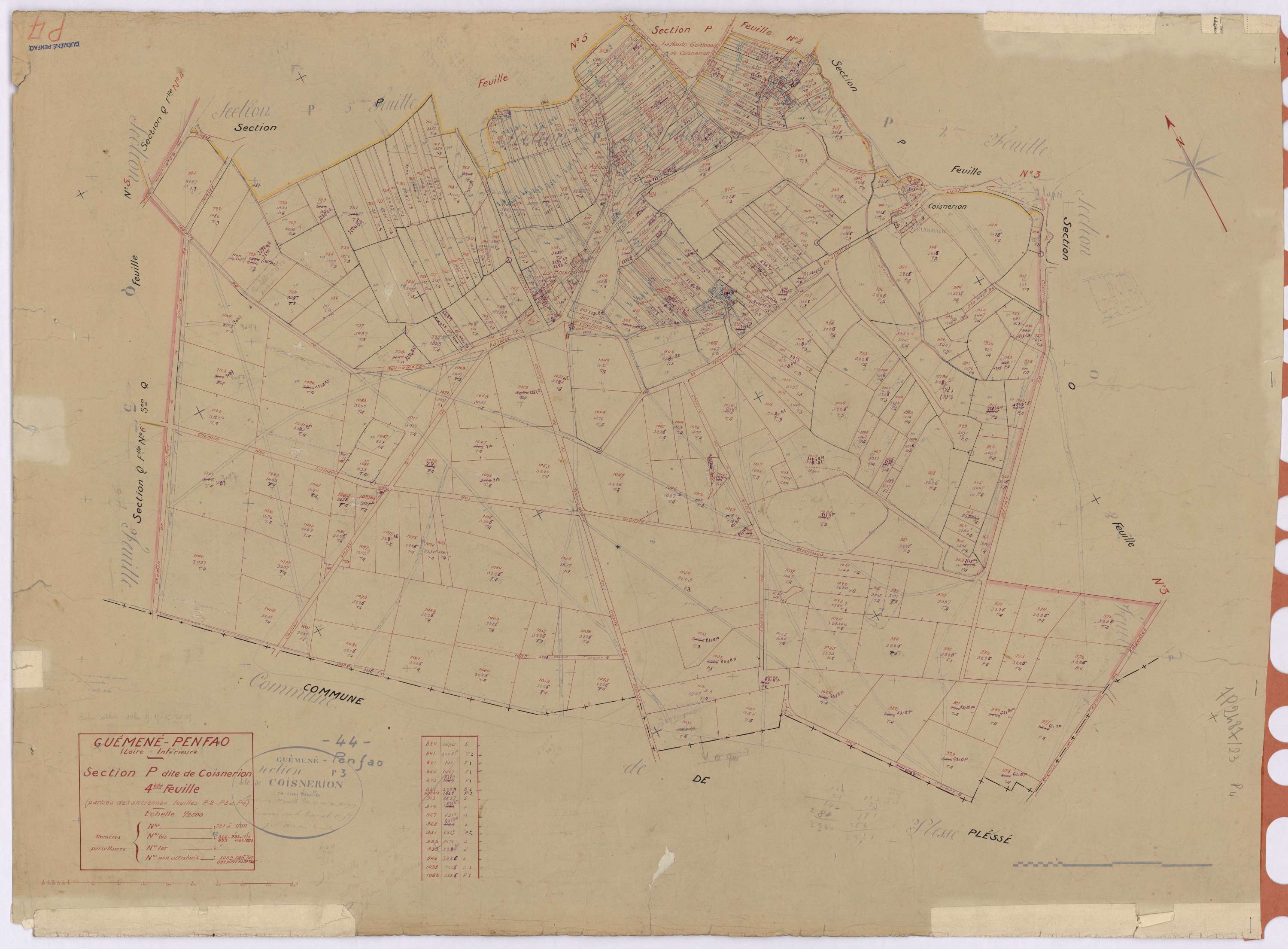 Guémené-Penfao - Section P4 Coisnerion (section de) ; 721-1104