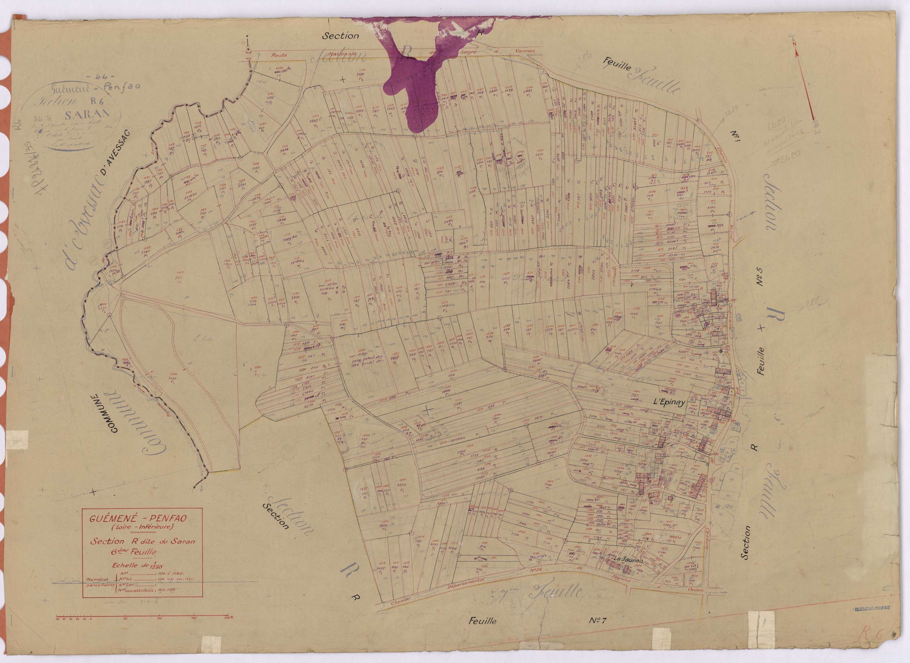 Guémené-Penfao - Section R6 Saran (section de) ; 1130-1584