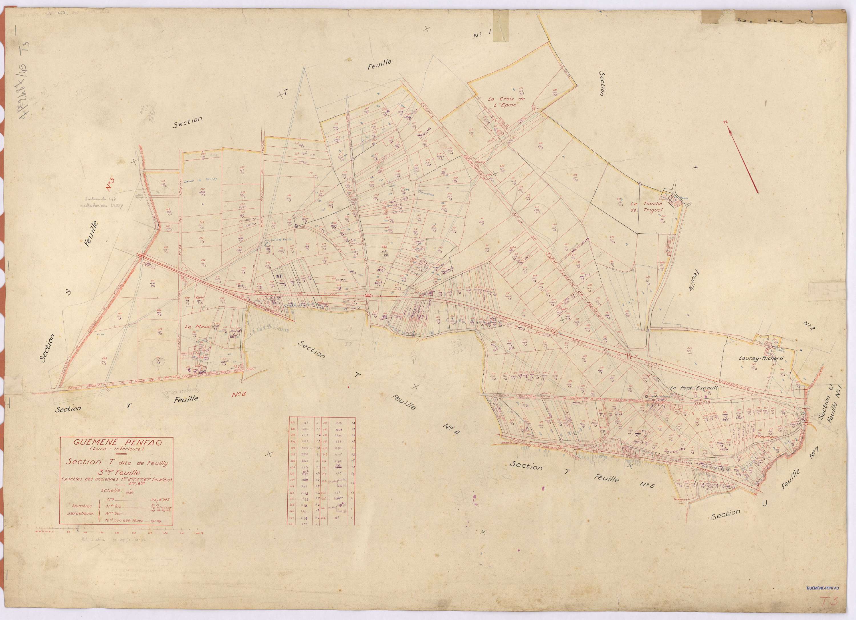 Guémené-Penfao - Section T3 Feuilly (section de) ; 247-665