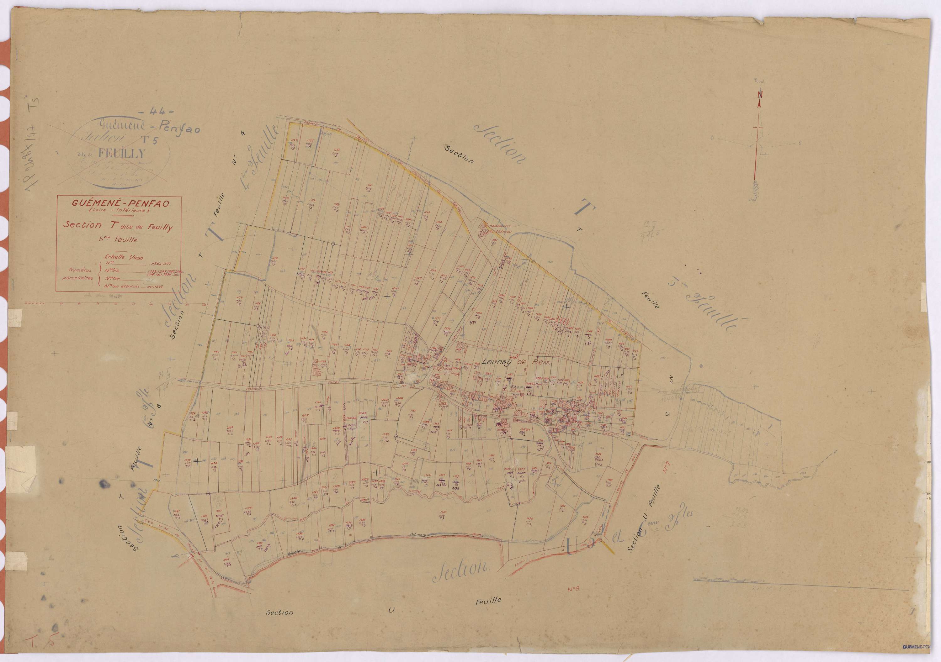 Guémené-Penfao - Section T5 Feuilly (section de) ; 1154-1377