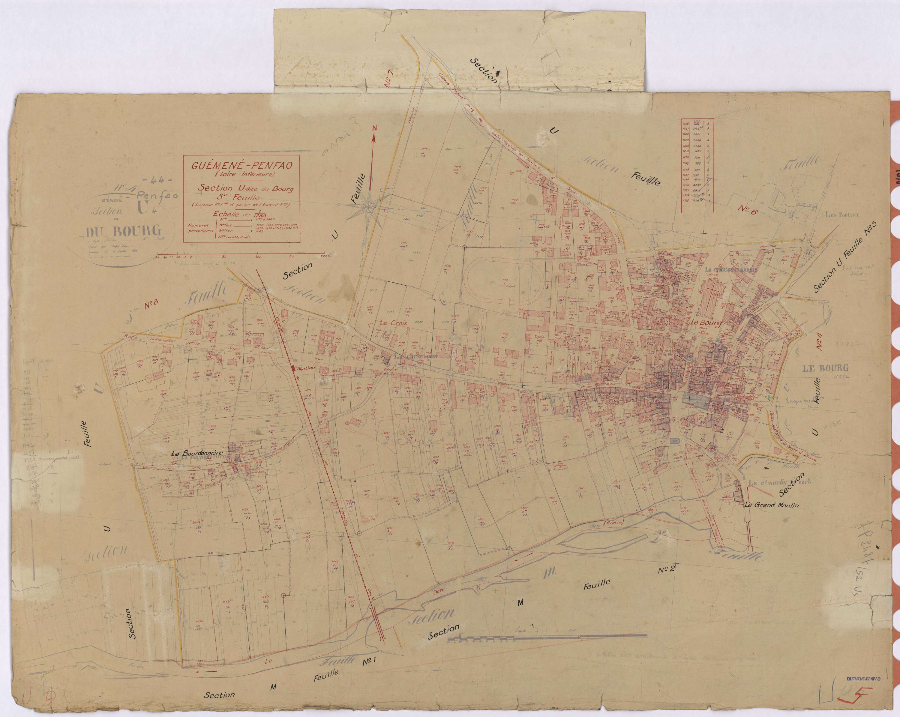Guémené-Penfao - Section U5 Bourg (section du) ; 1117-1509
