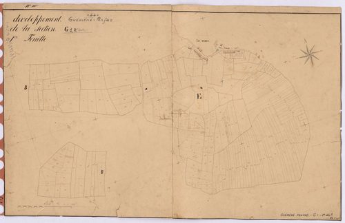 Guémené-Penfao - Section G1 (développement) Treguely (section de) ; 1-775 ; développement des parties B et E