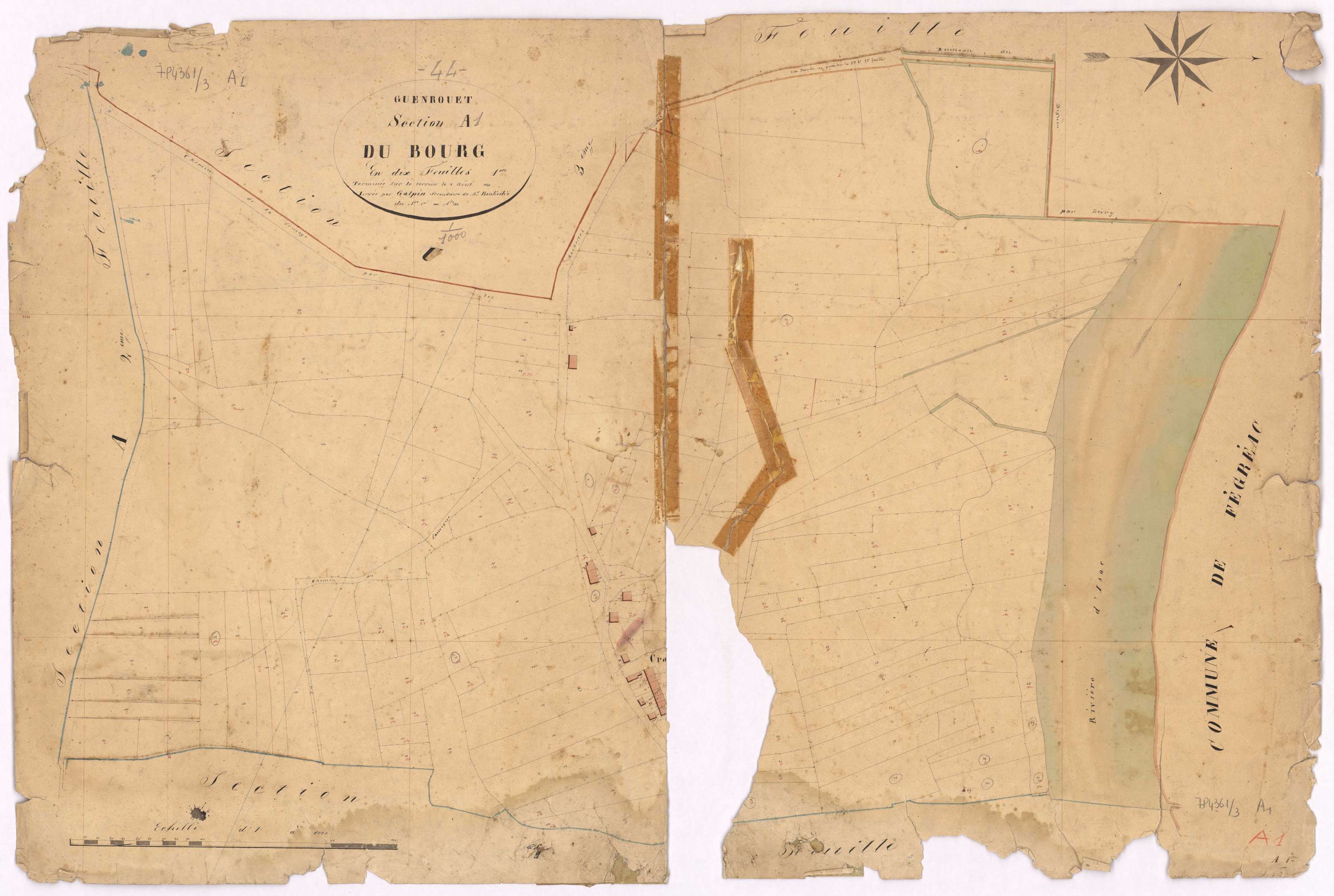 Guenrouet - Section A1 Bourg (section du) ; 1-180