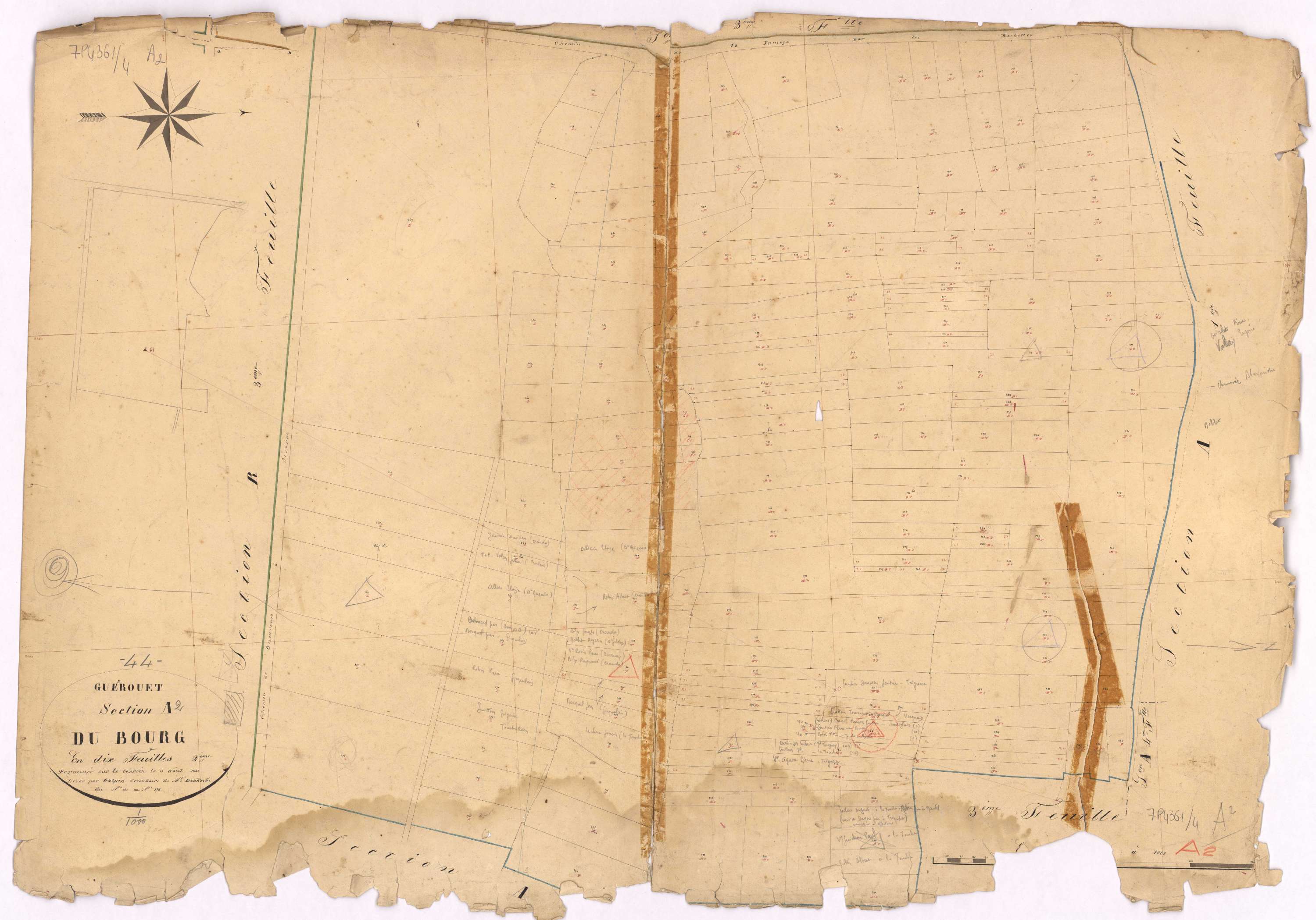 Guenrouet - Section A2 Bourg (section du) ; 181-376
