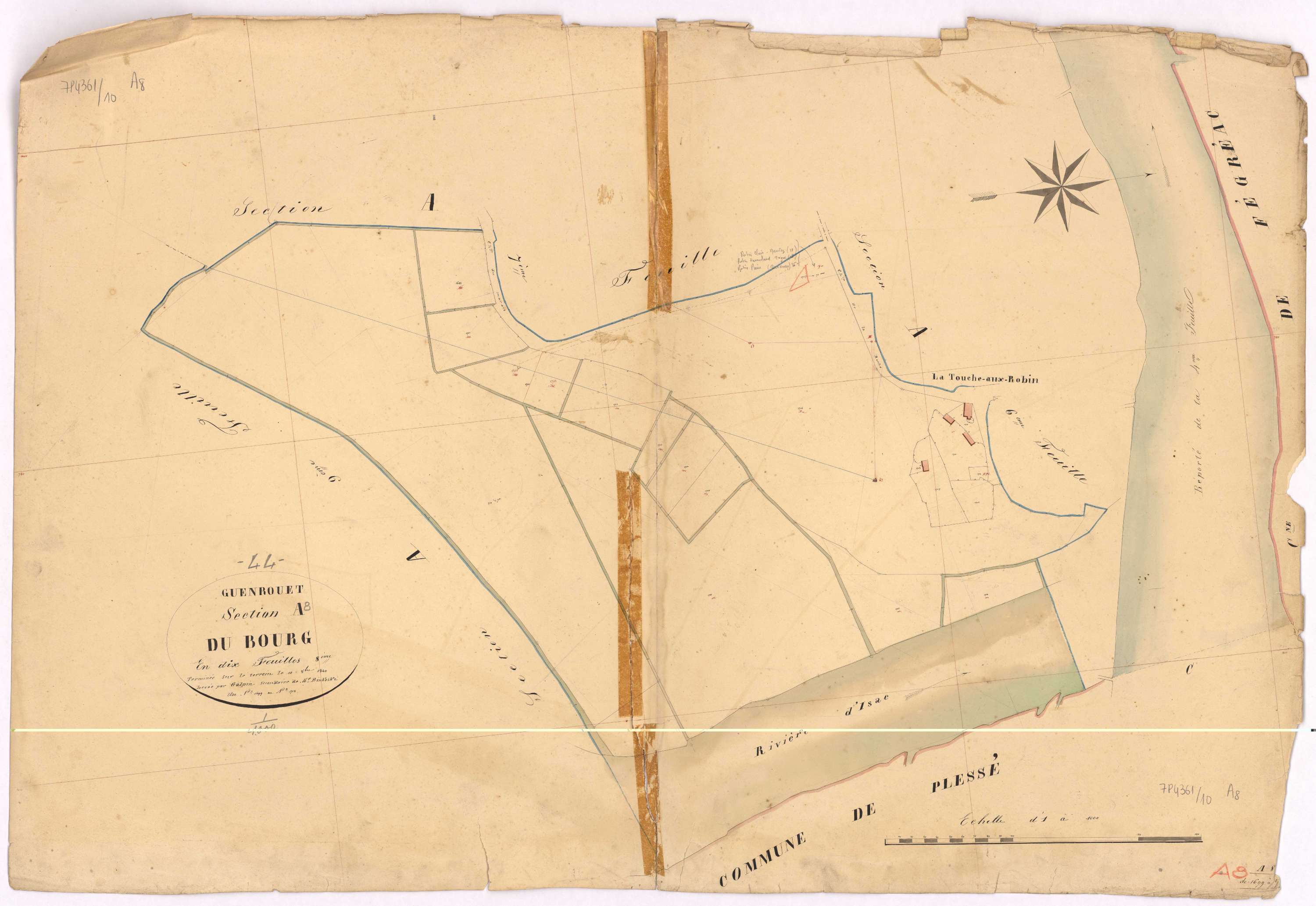 Guenrouet - Section A8 Bourg (section du) ; 1699-1718