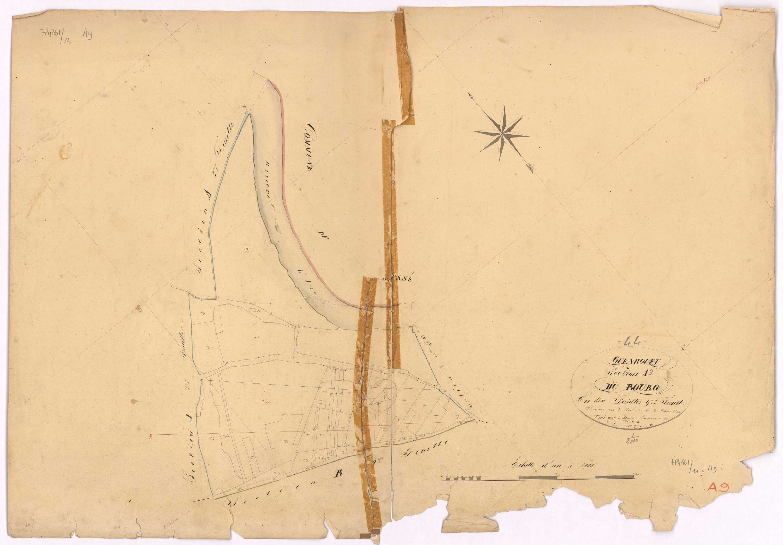 Guenrouet - Section A9 Bourg (section du) ; 1719-1761