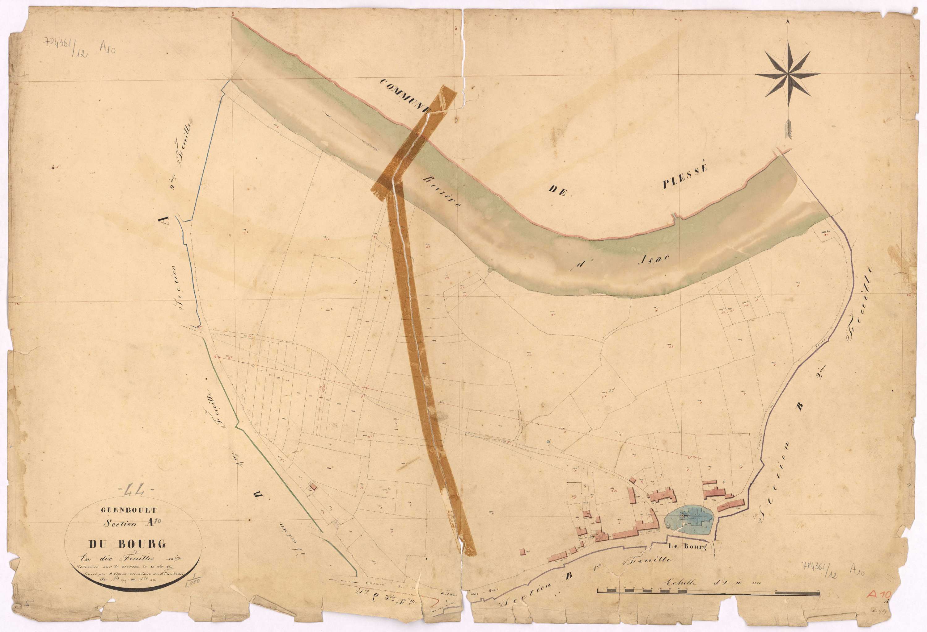 Guenrouet - Section A10 Bourg (section du) ; 1762-1884