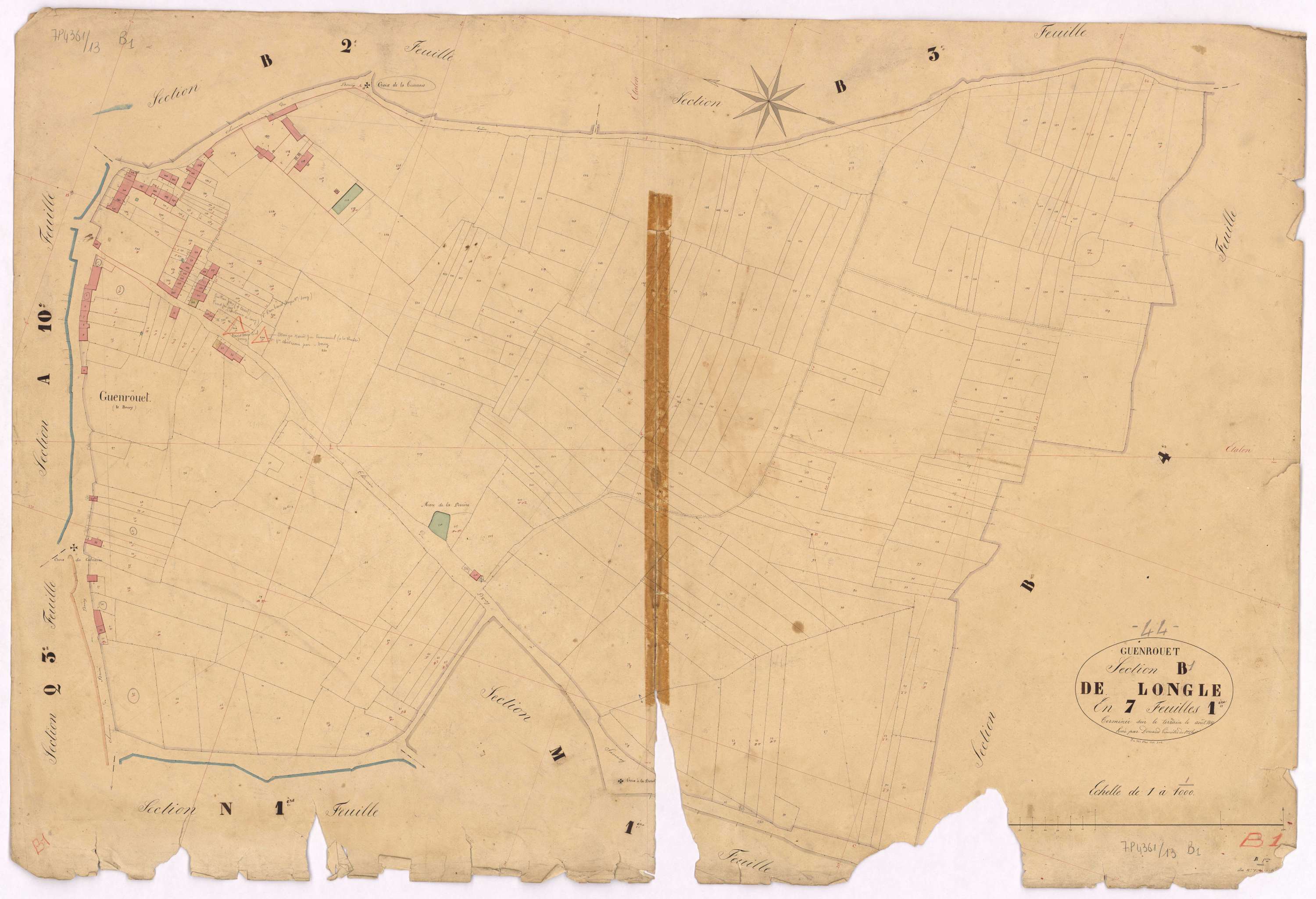 Guenrouet - Section B1 Longle (section de) ; 1-302