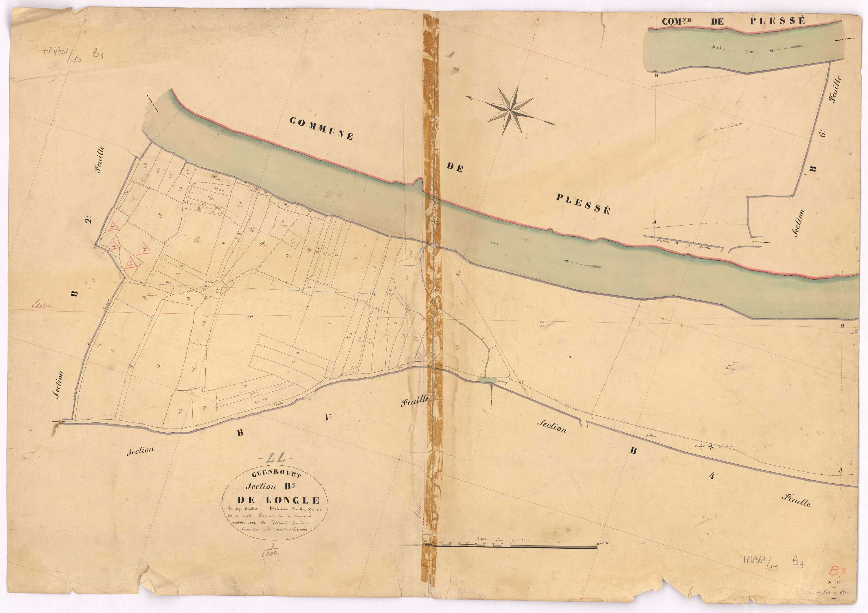 Guenrouet - Section B3 Longle (section de) ; 548-620