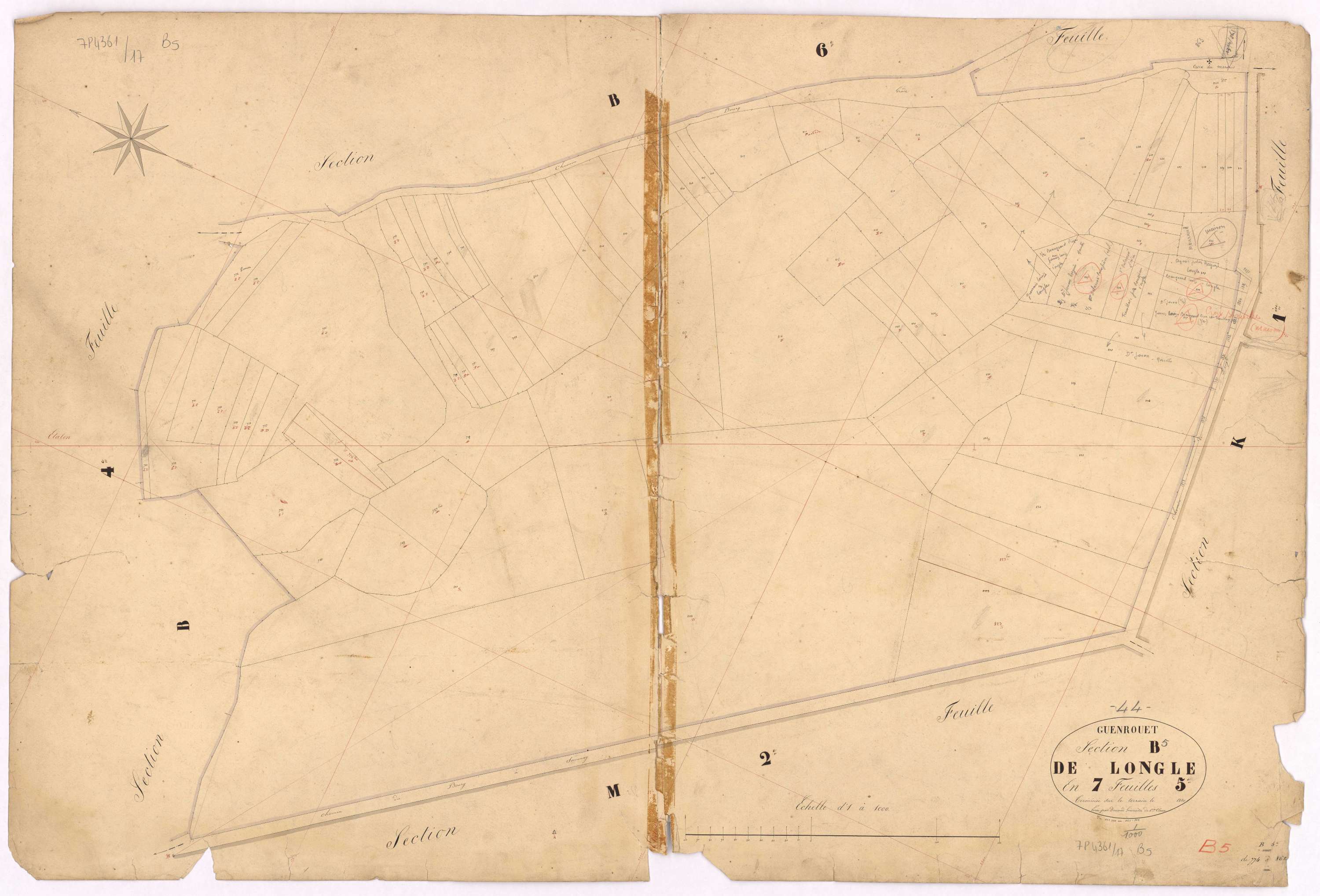 Guenrouet - Section B5 Longle (section de) ; 774-862