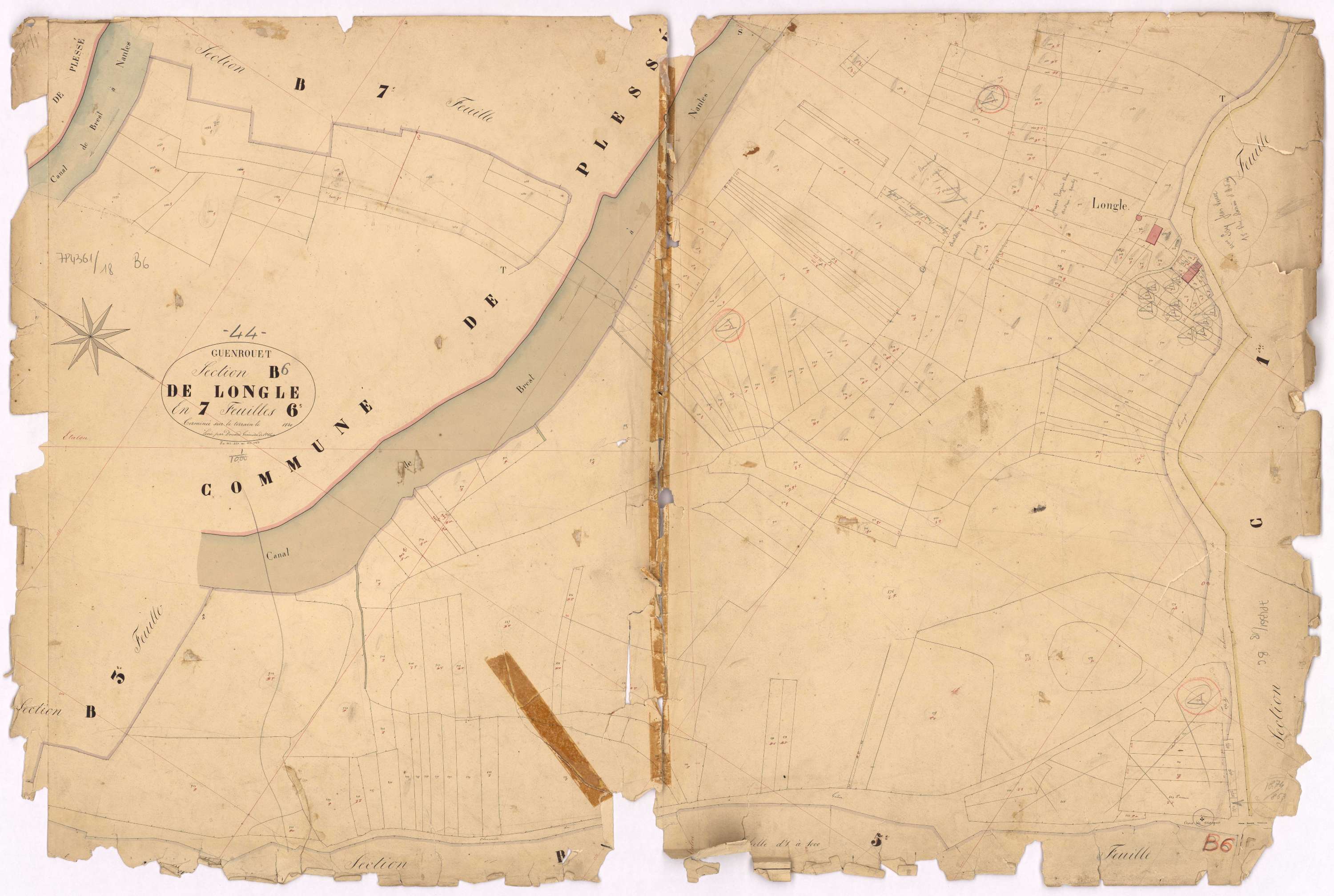 Guenrouet - Section B6 Longle (section de) ; 863-1065