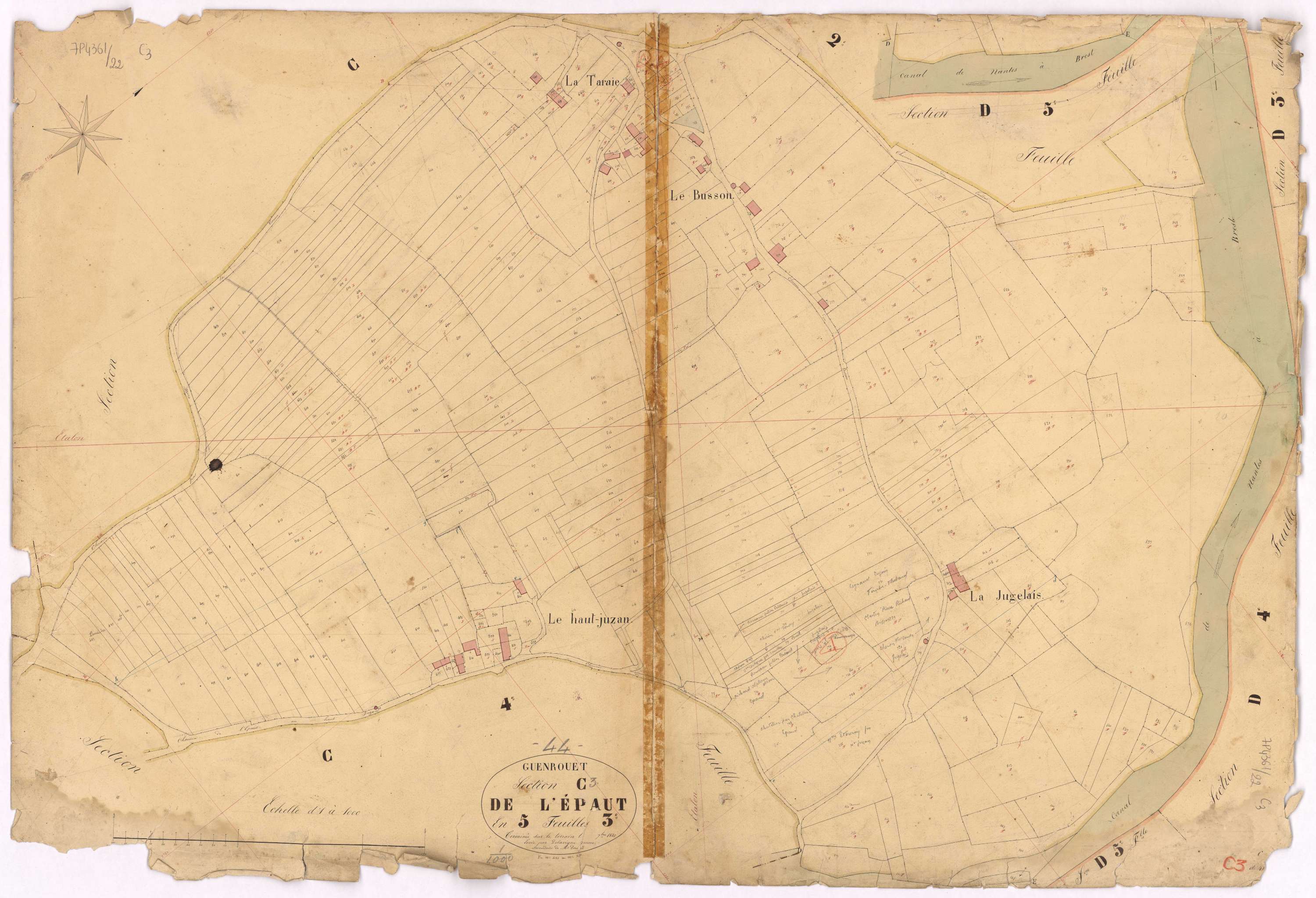Guenrouet - Section C3 Epaut (section de l') ; 483-851