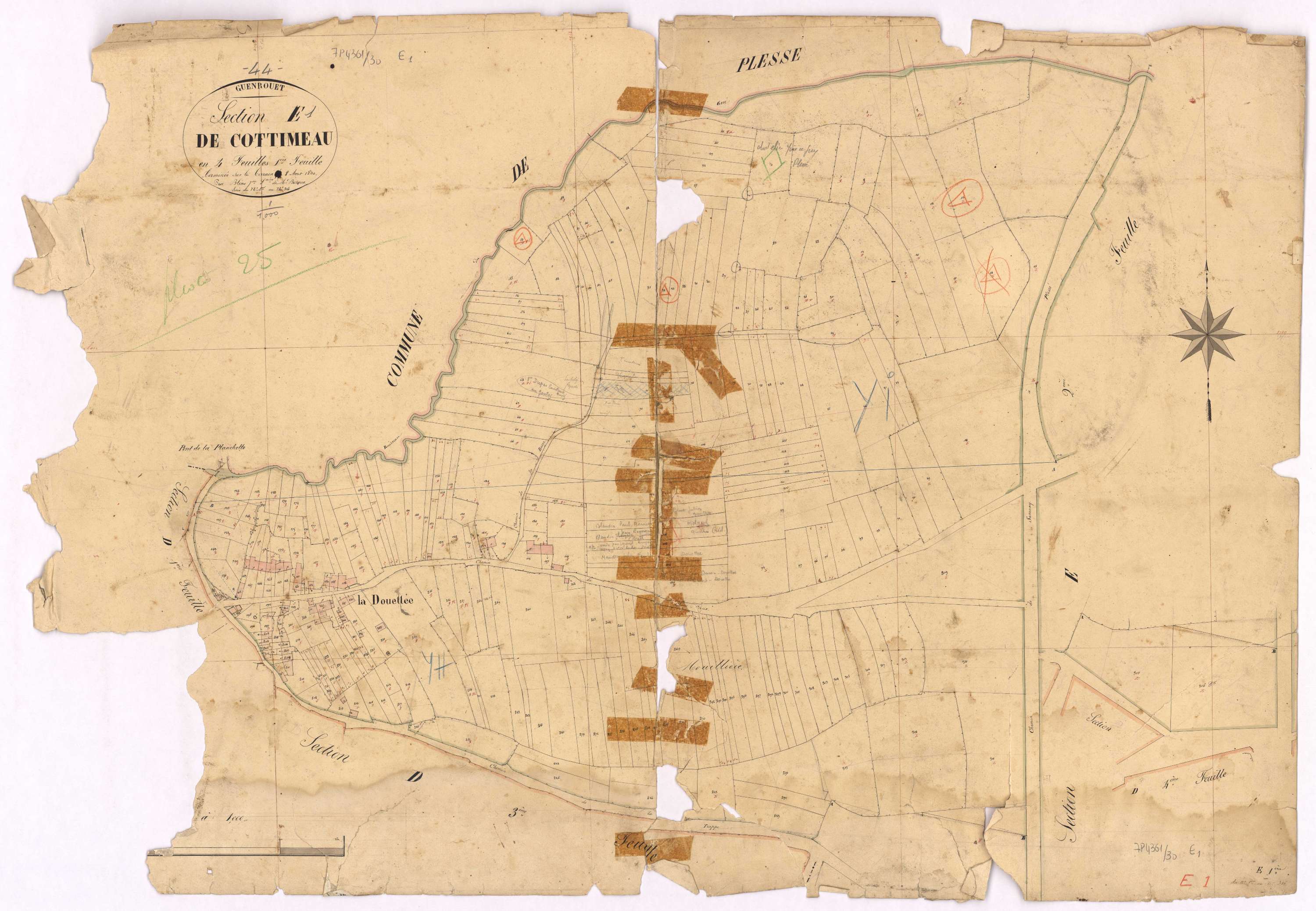 Guenrouet - Section E1 Cottimeau (section de) ; 1-316