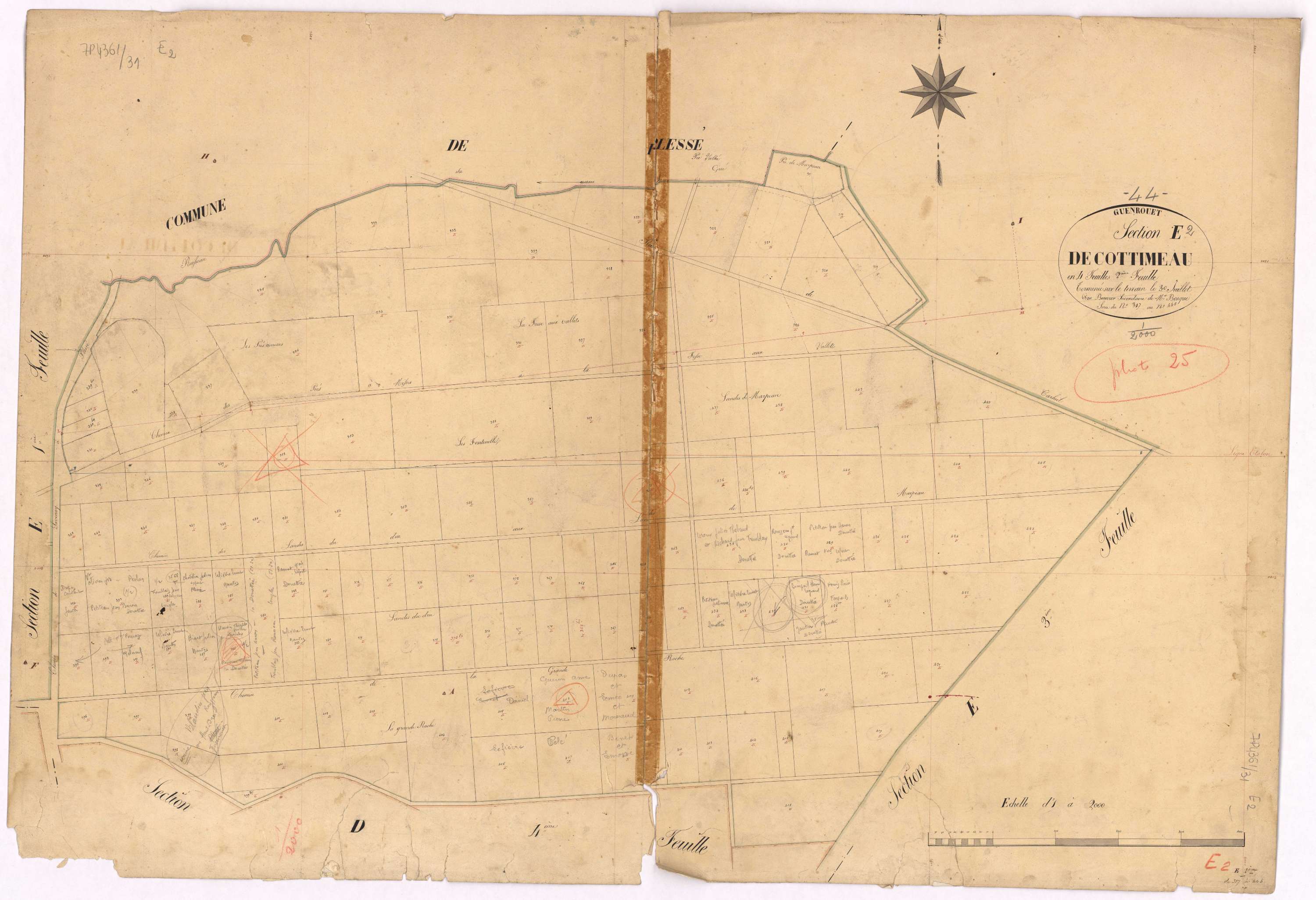 Guenrouet - Section E2 Cottimeau (section de) ; 317-445