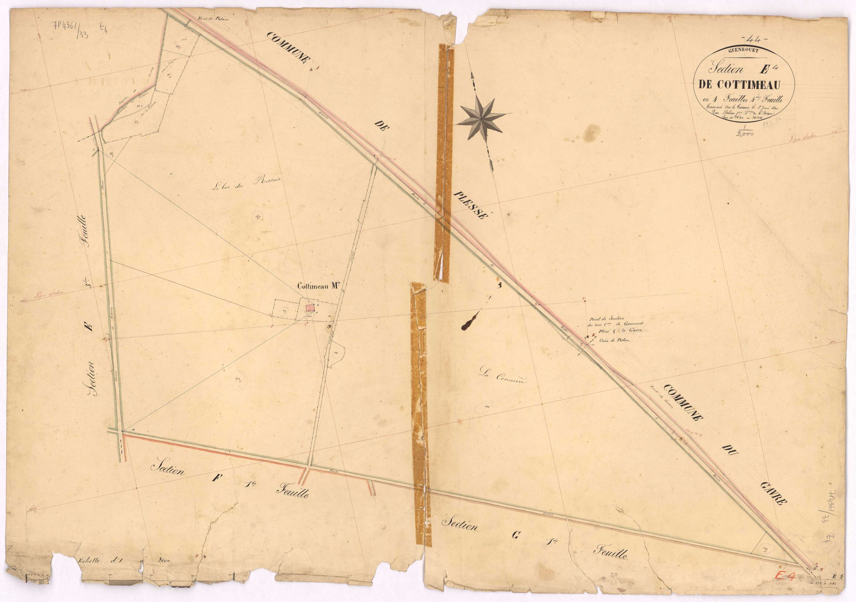 Guenrouet - Section E4 Cottimeau (section de) ; 472-484