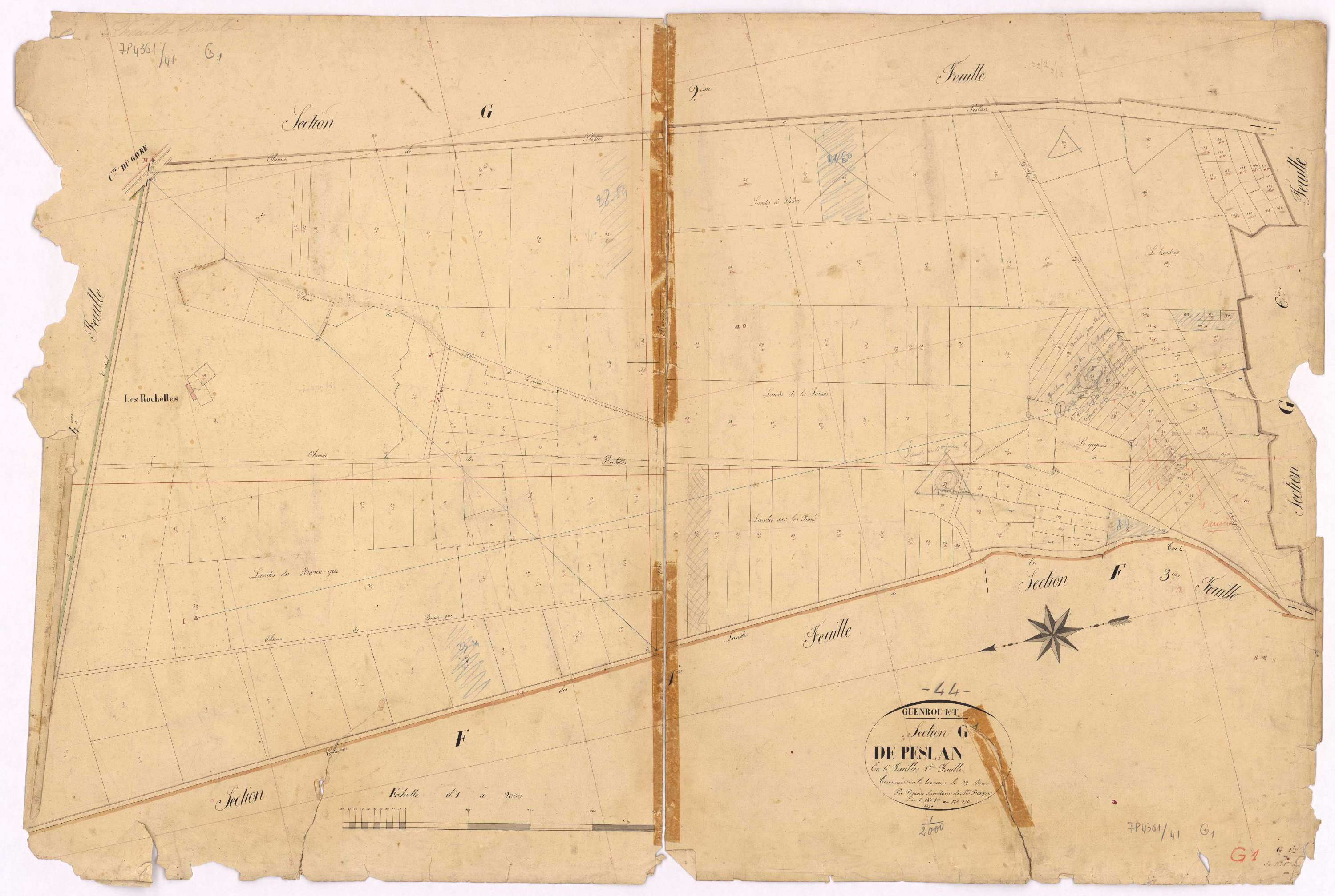 Guenrouet - Section G1 Peslan (section de) ; 1-170