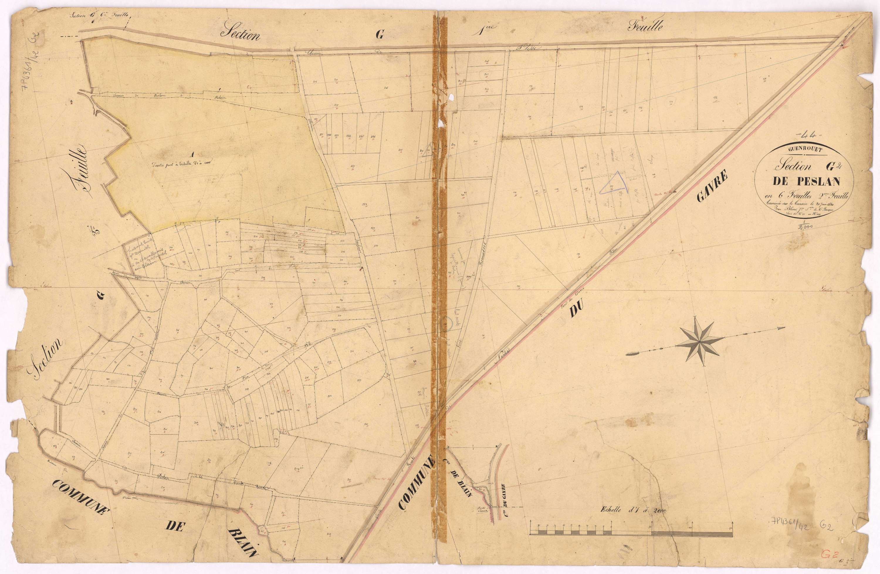 Guenrouet - Section G2 Peslan (section de) ; 171-488