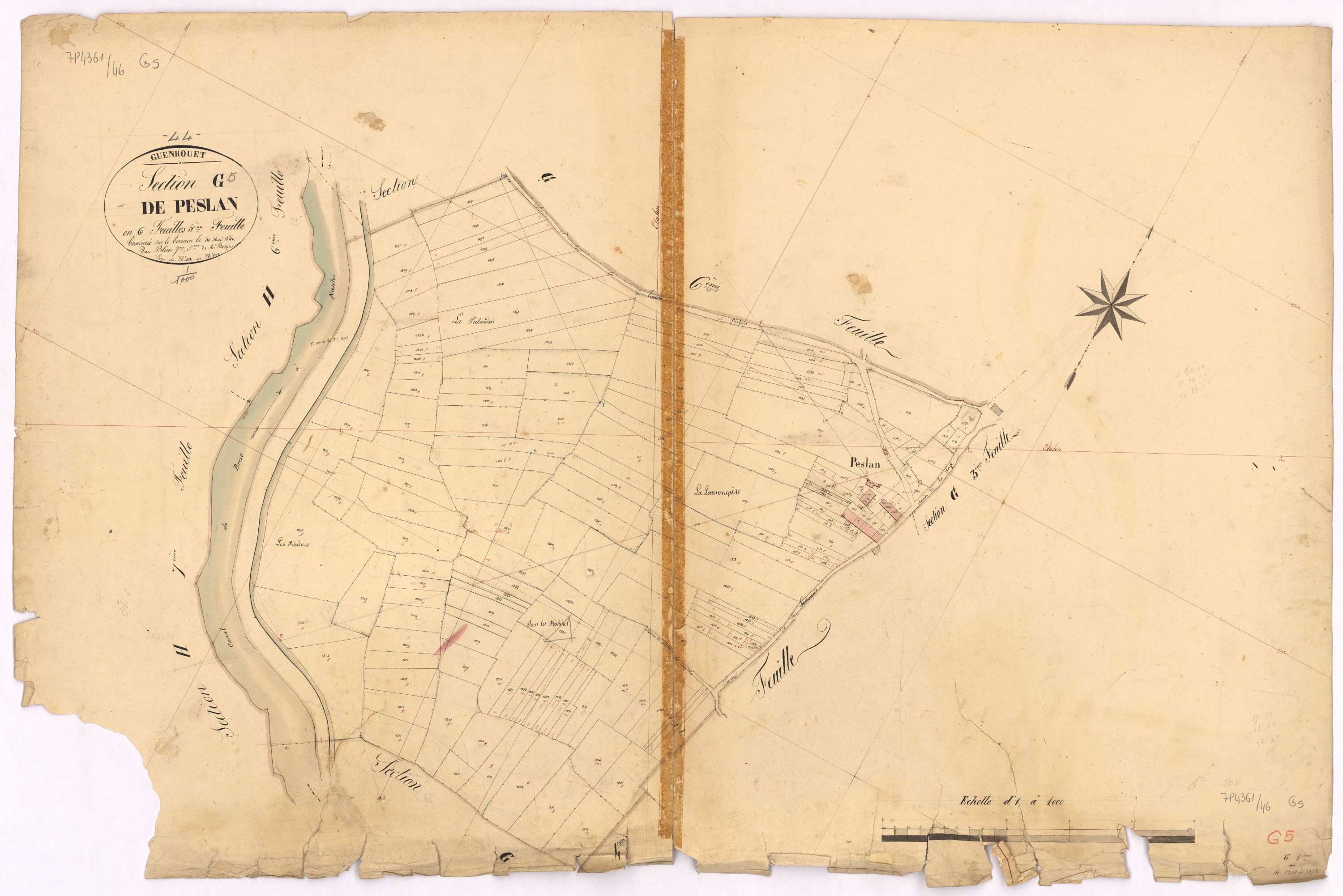 Guenrouet - Section G5 Peslan (section de) ; 1204-1378