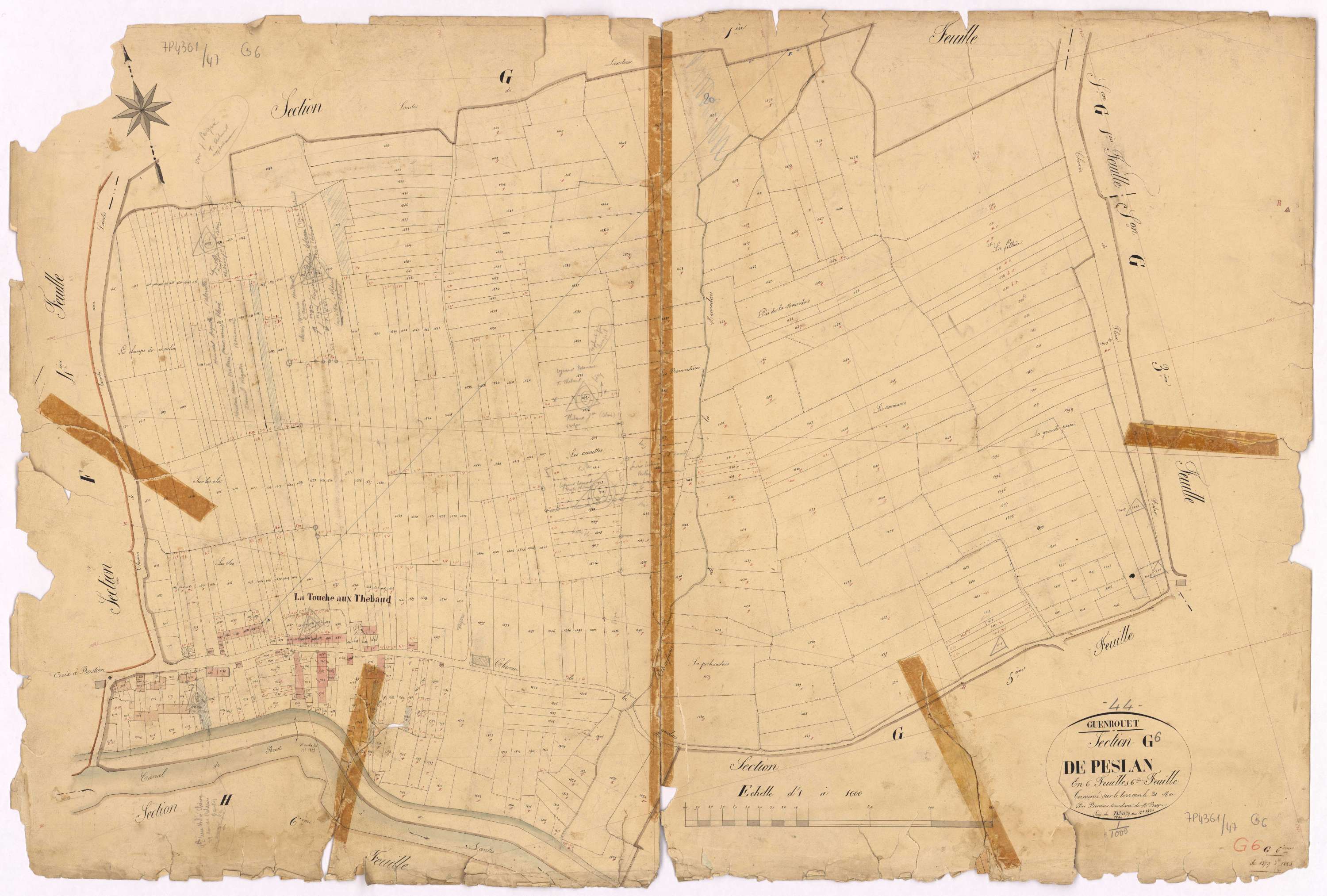 Guenrouet - Section G6 Peslan (section de) ; 1379-1825