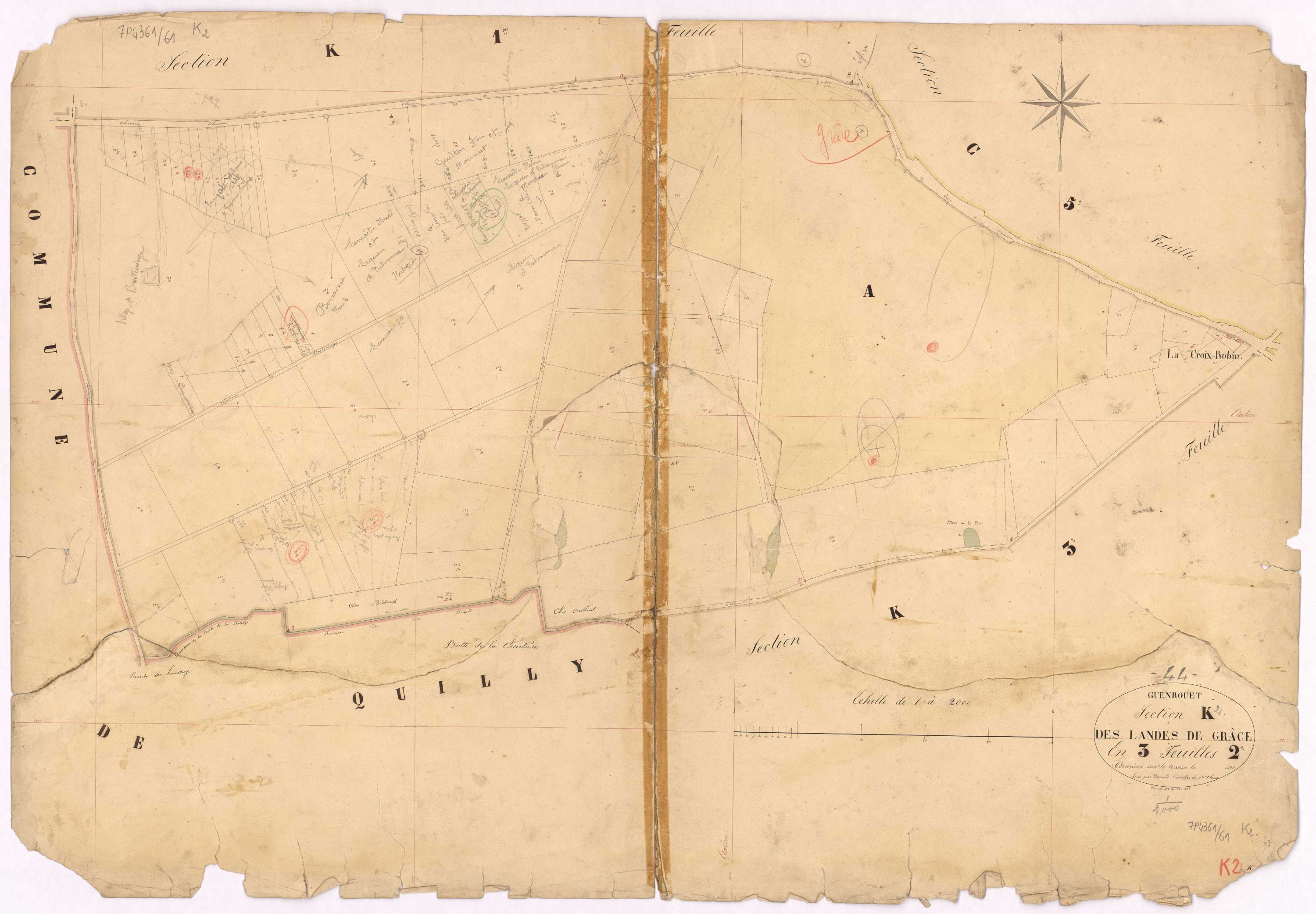 Guenrouet - Section K2 Landes de Grâce (section des) ; 106-346