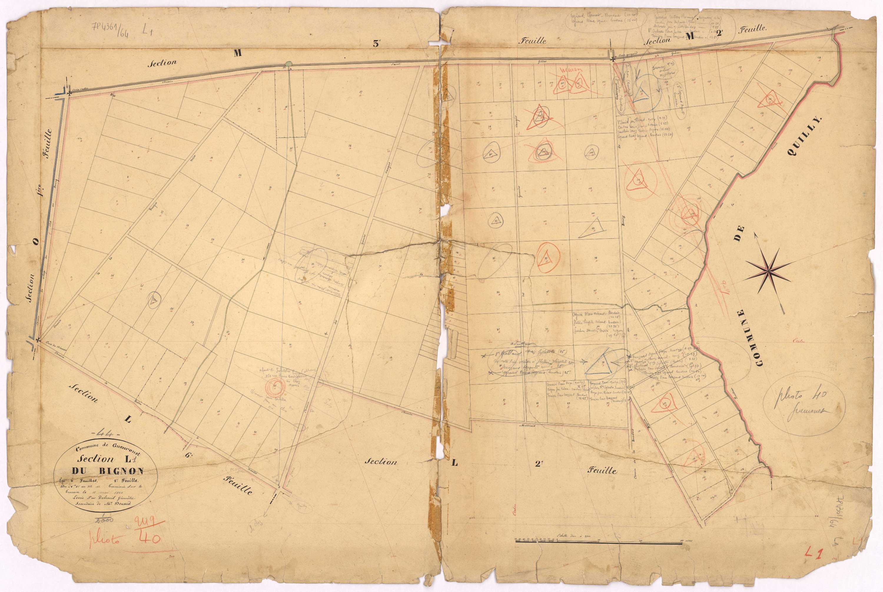 Guenrouet - Section L1 Bignon (section du) ; 1-165