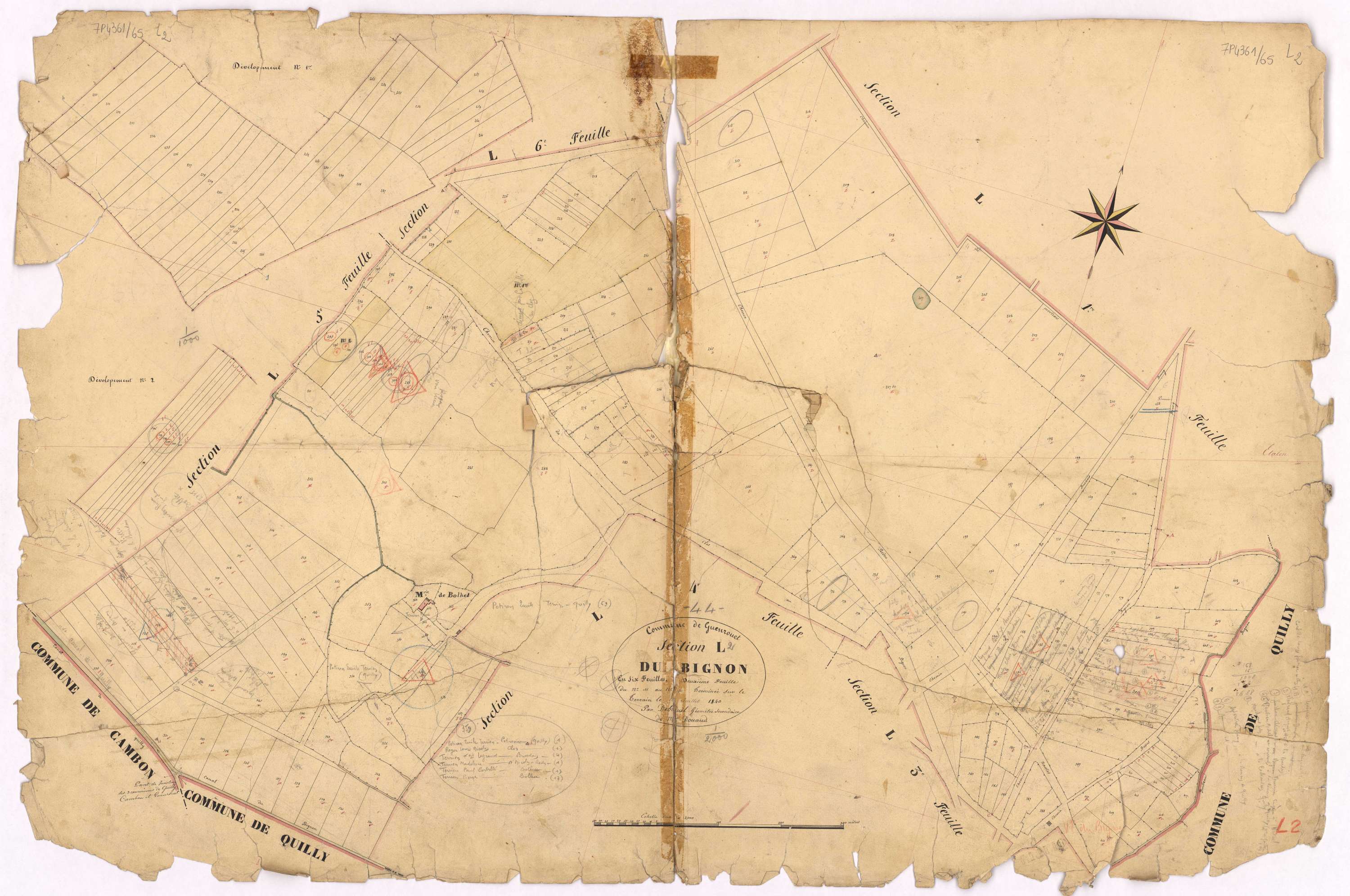 Guenrouet - Section L2 Bignon (section du) ; 166-421