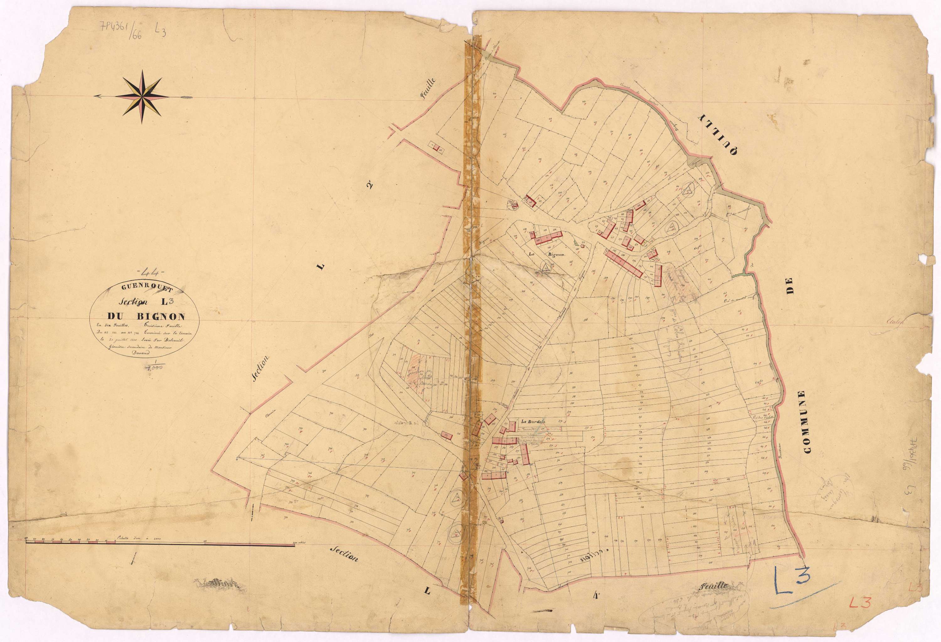 Guenrouet - Section L3 Bignon (section du) ; 422-733