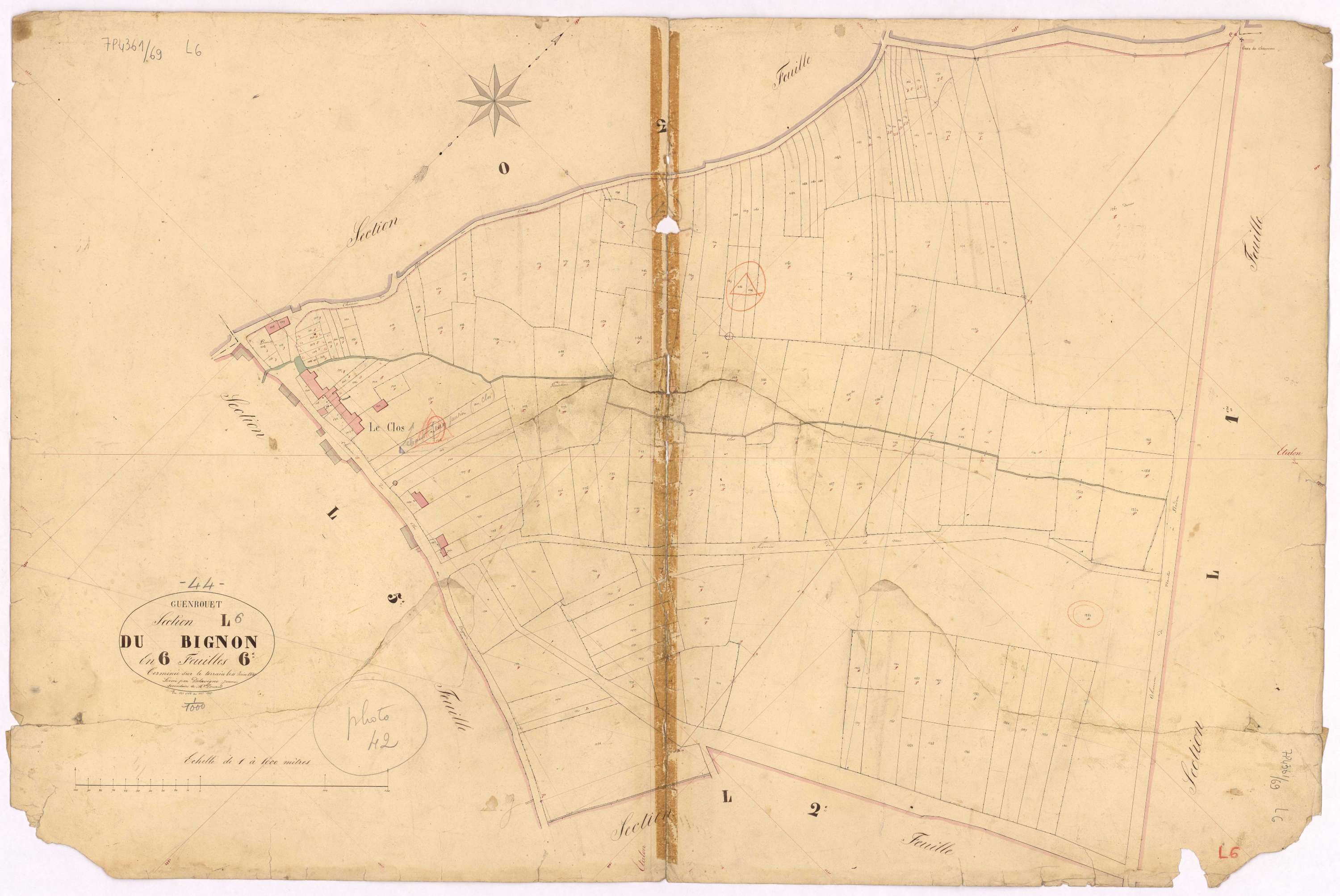 Guenrouet - Section L6 Bignon (section du) ; 1105-1267