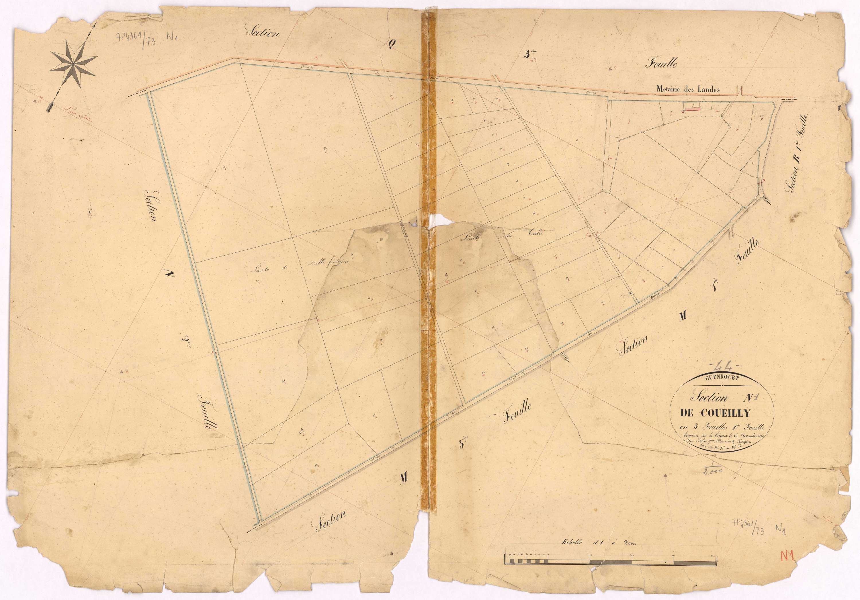 Guenrouet - Section N1 Couëilly (section de) ; 1-56