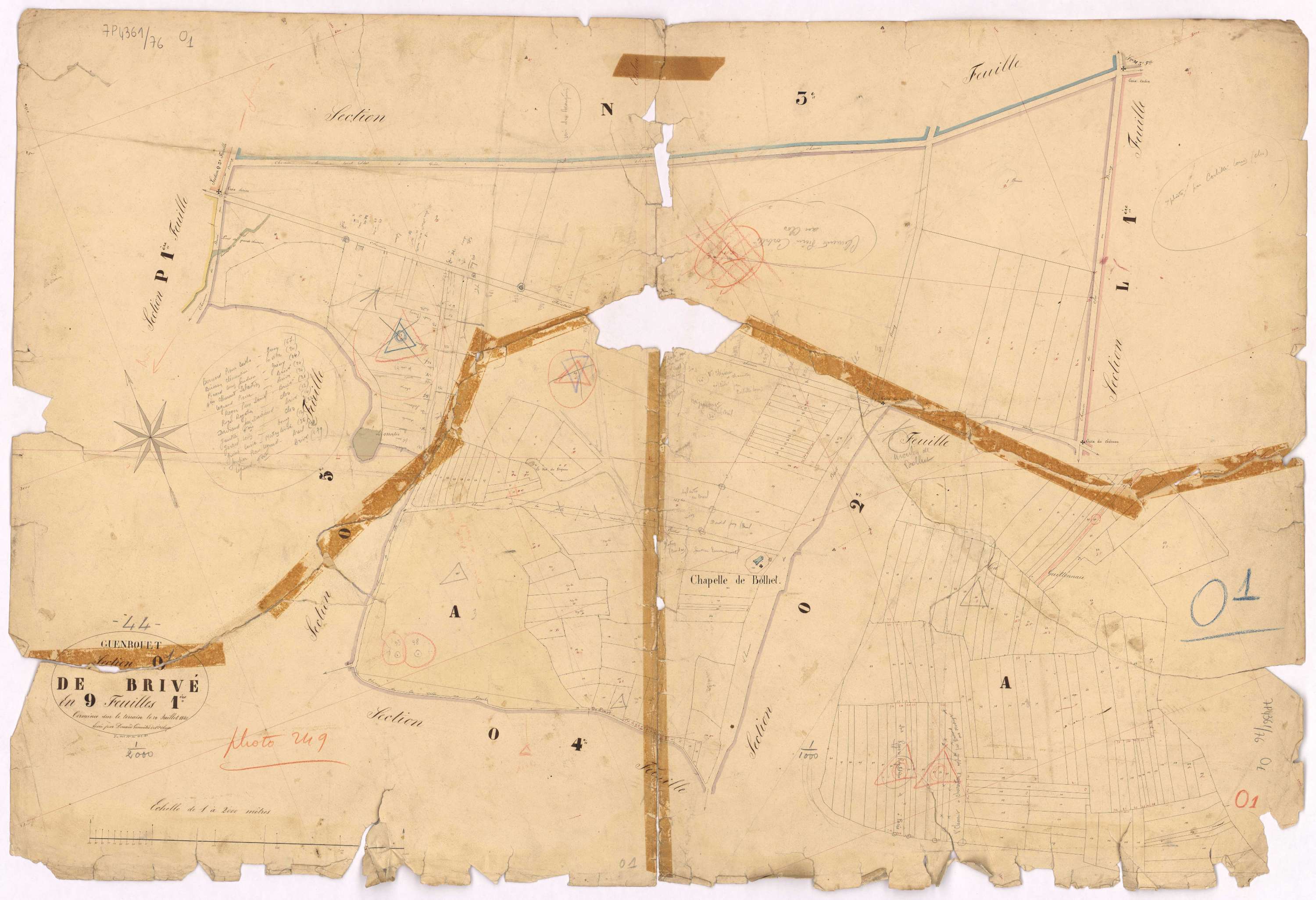 Guenrouet - Section O1 Brivé (section de) ; 1-181