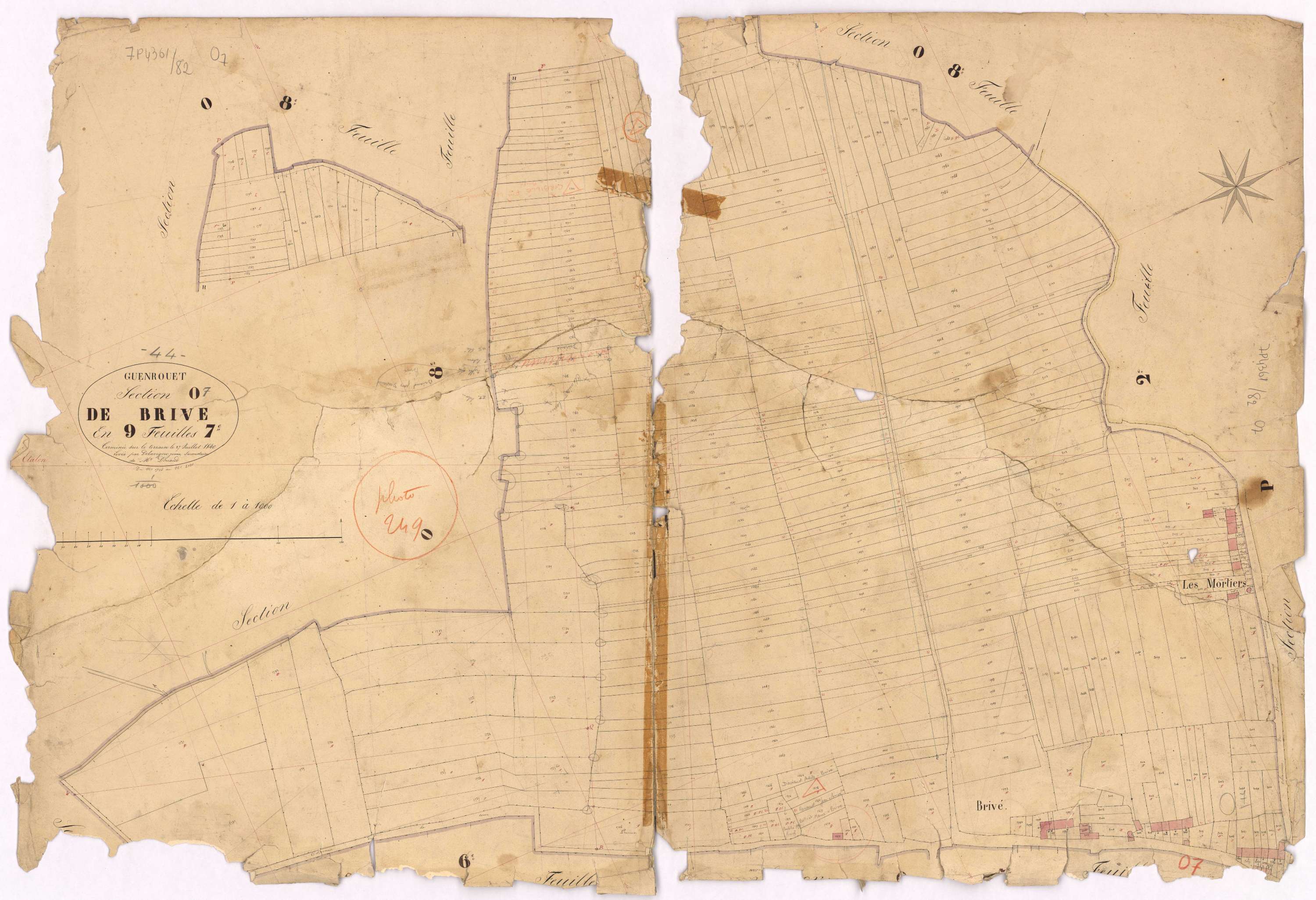 Guenrouet - Section O7 Brivé (section de) ; 1706-2131