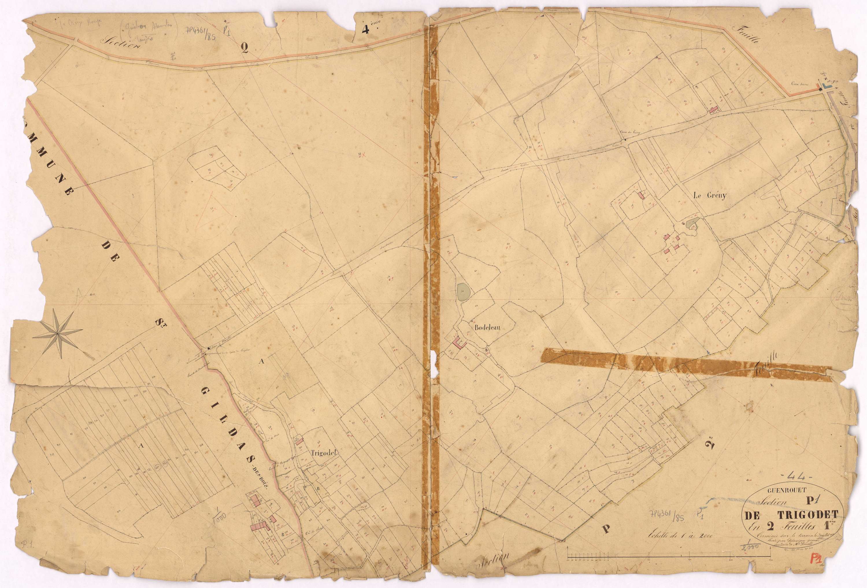 Guenrouet - Section P1 Trigodet (section de) ; 1-315