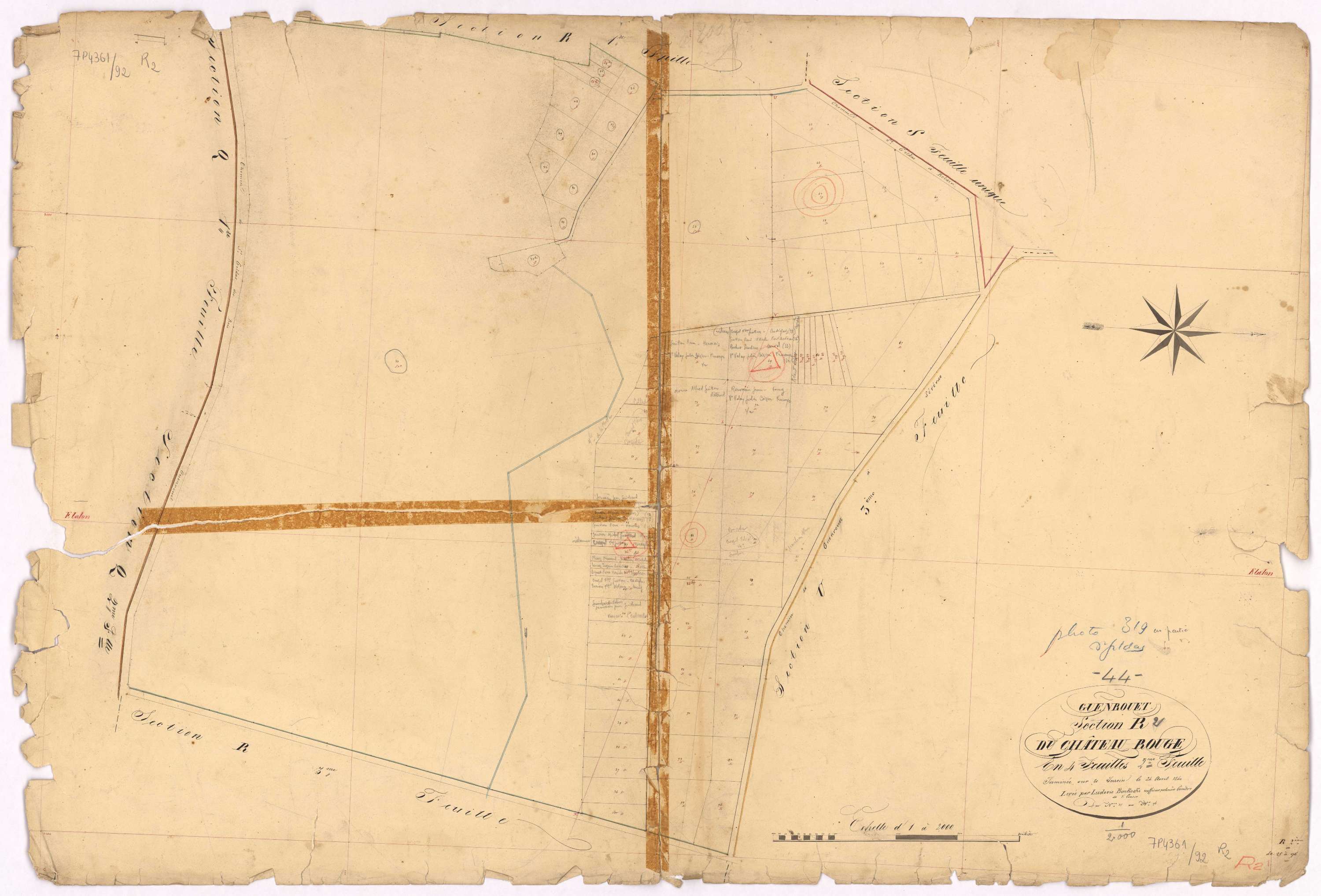 Guenrouet - Section R2 Château Rouge (section du) ; 25-96