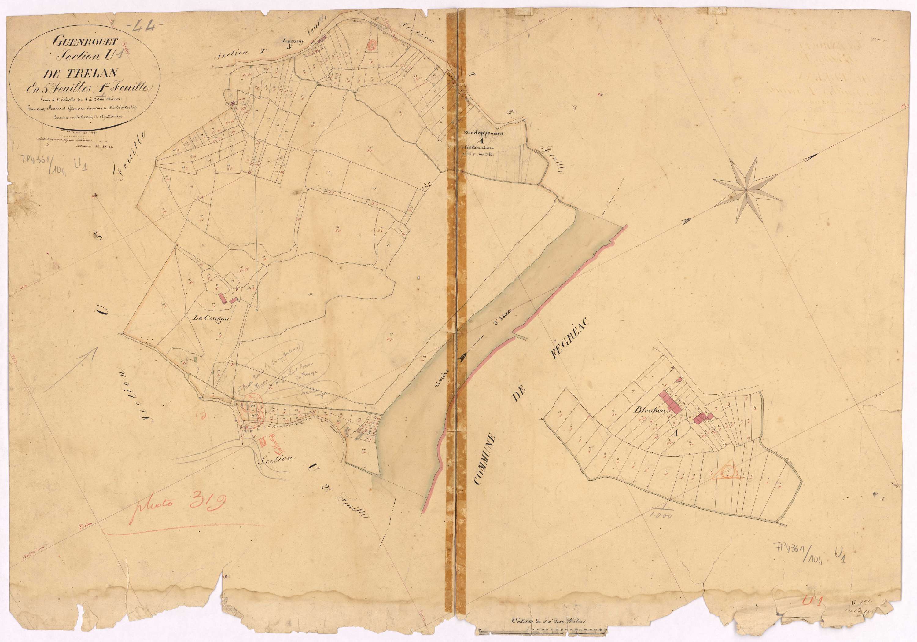 Guenrouet - Section U1 Trélan (section de) ; 1-189