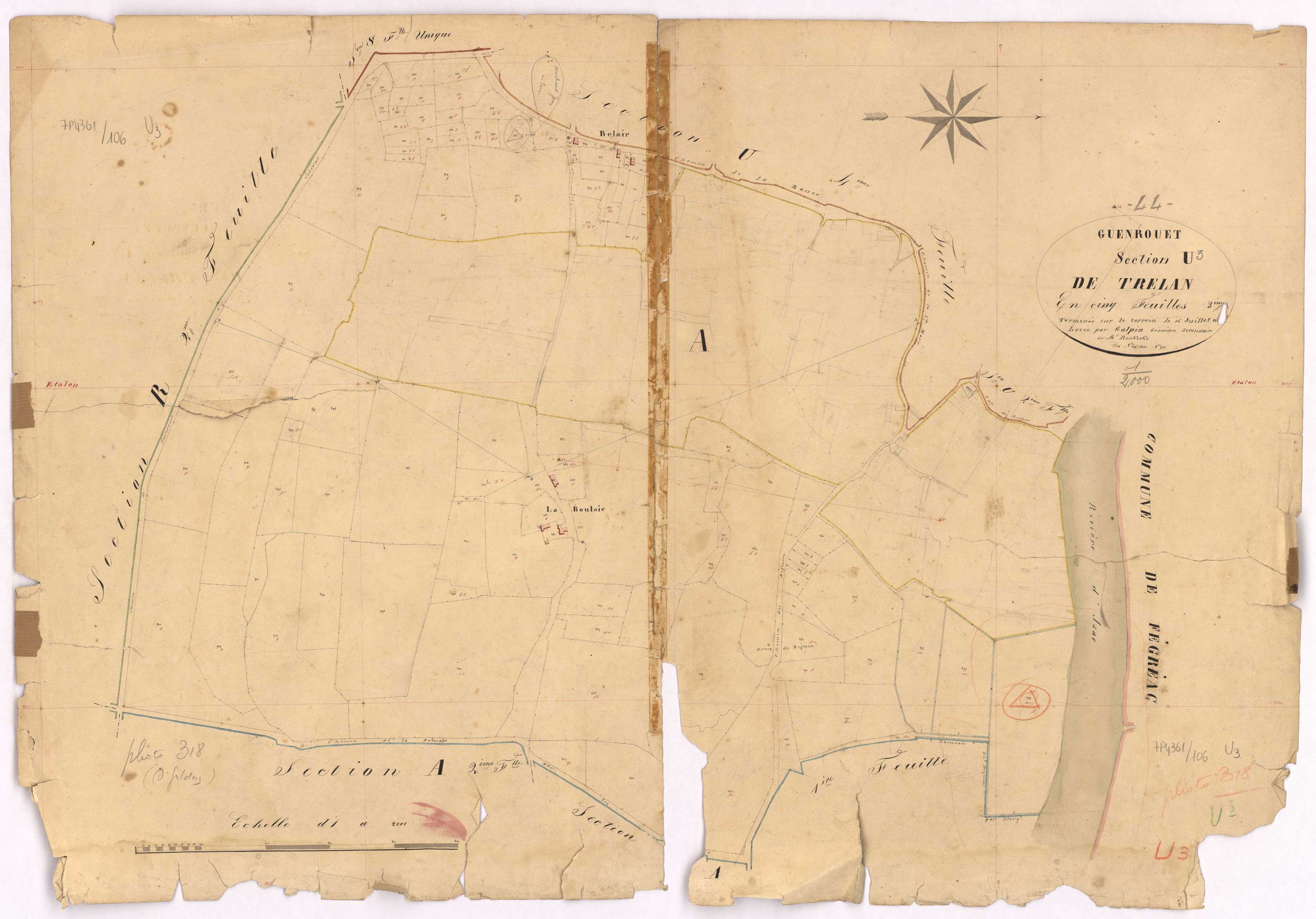 Guenrouet - Section U3 Trélan (section de) ; 434-953